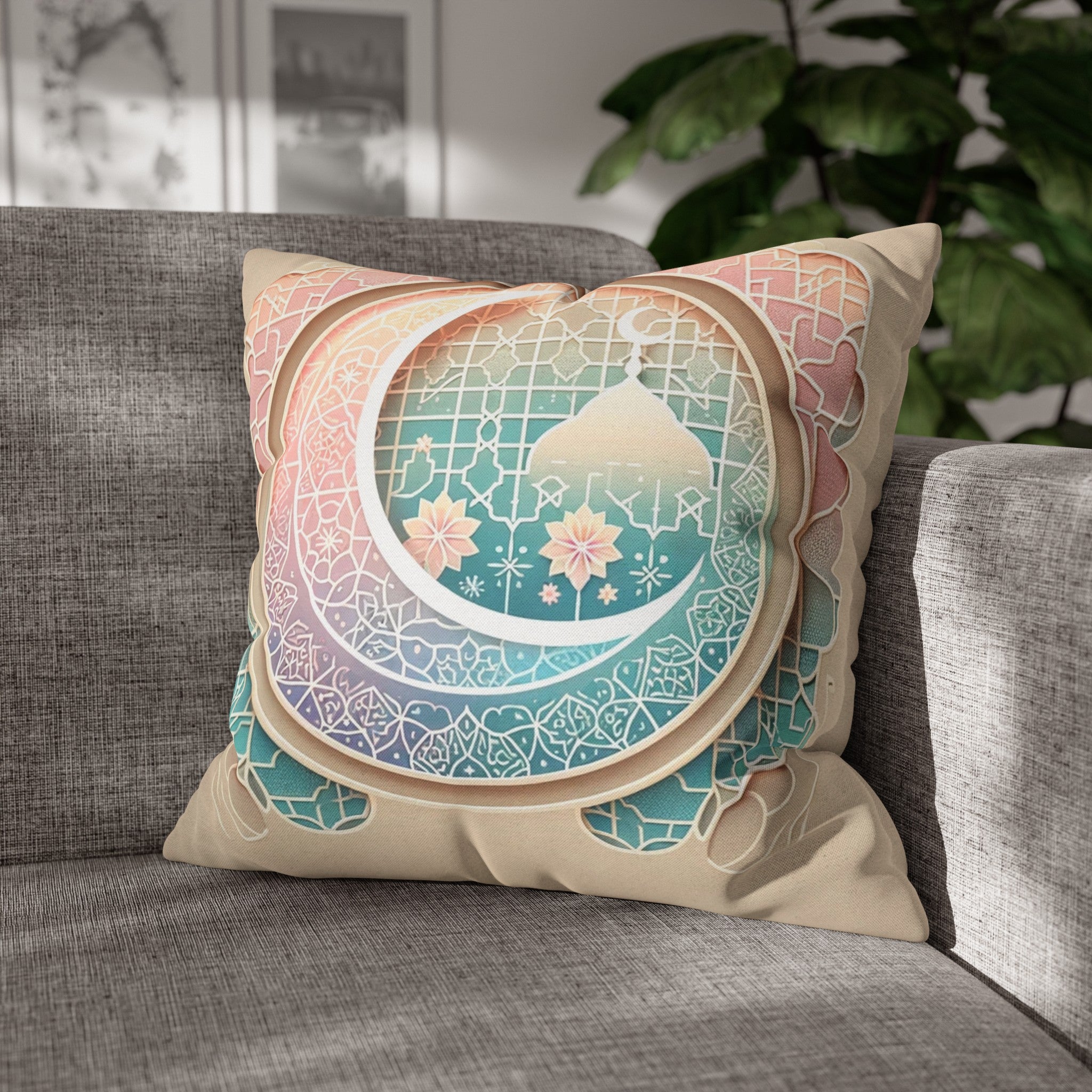 Islamic Art 3 - Polyester Square Pillowcase