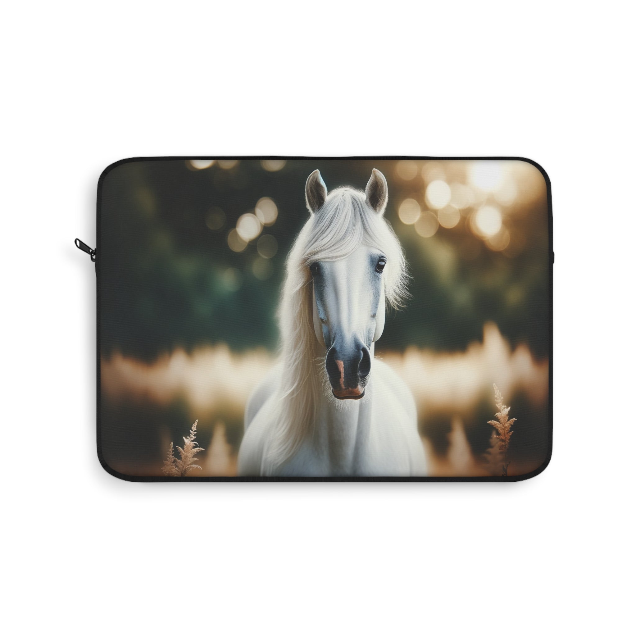 Curious, white horse - Laptop Sleeve