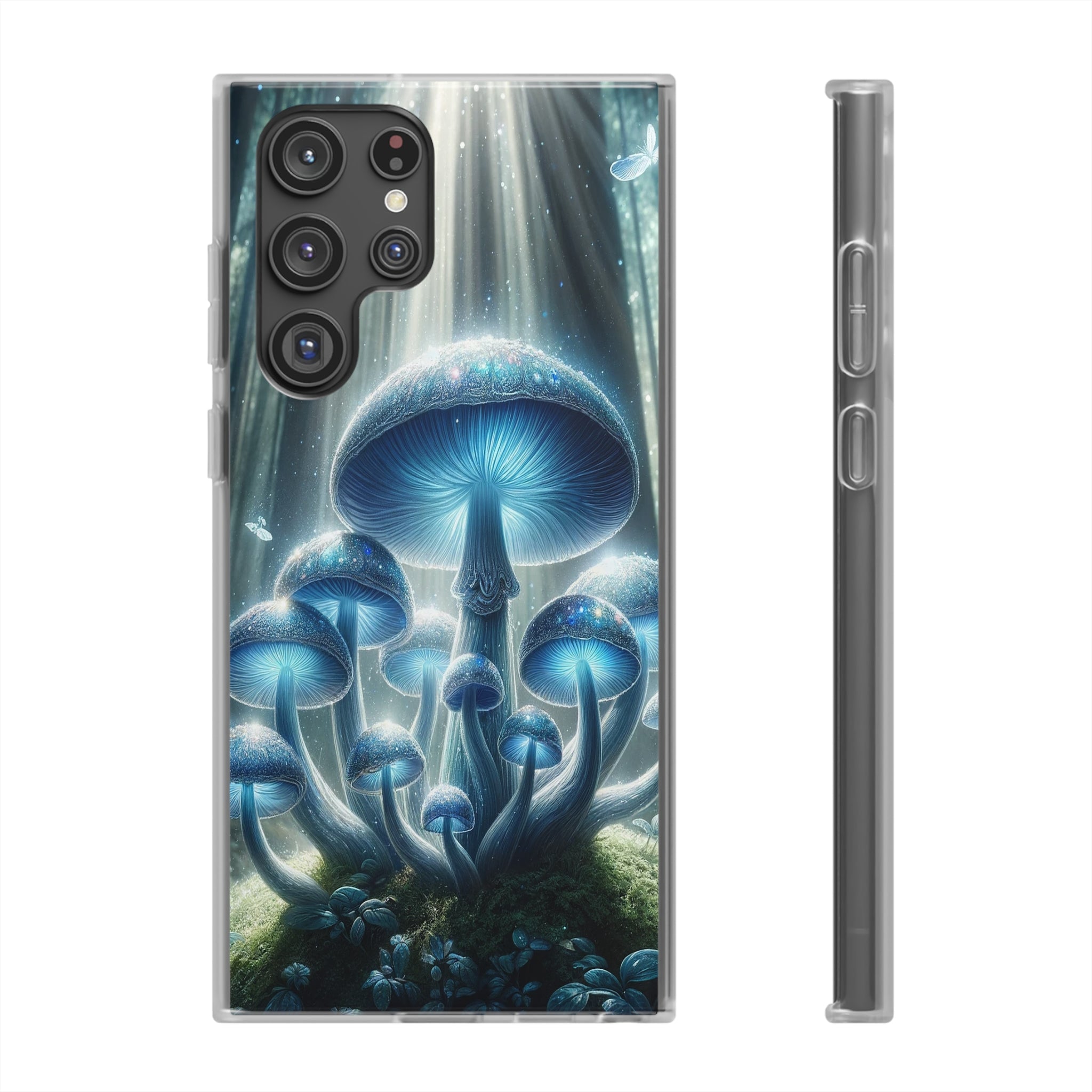 Lightblue mushrooms - Flexi Case (Samsung only)