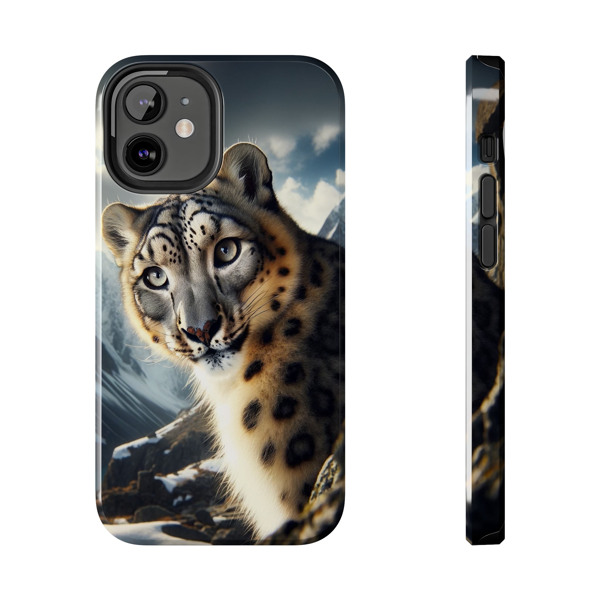 Curious Snow Leopard - Tough Phone Case