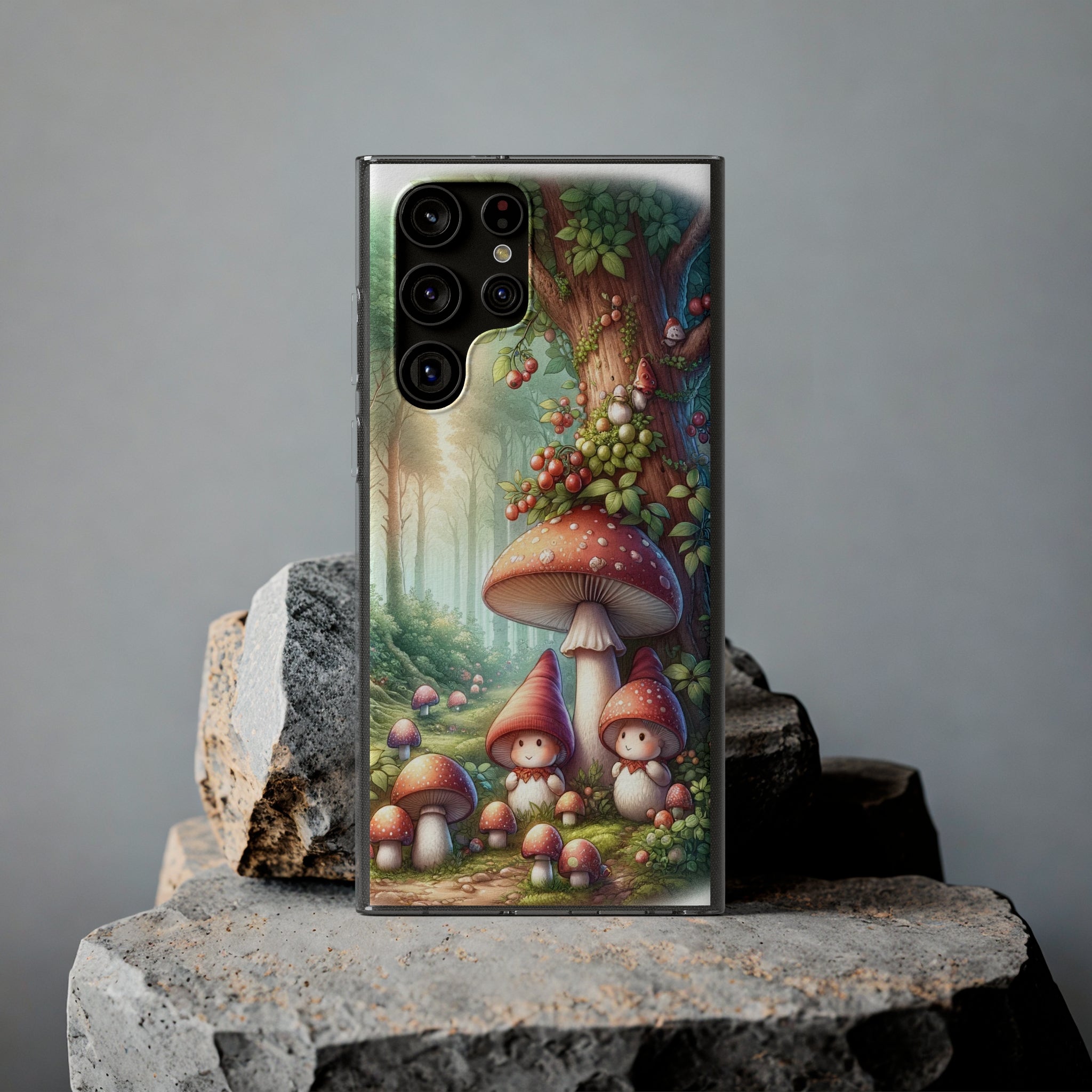 Gnomes and mushrooms - Soft Phone Case