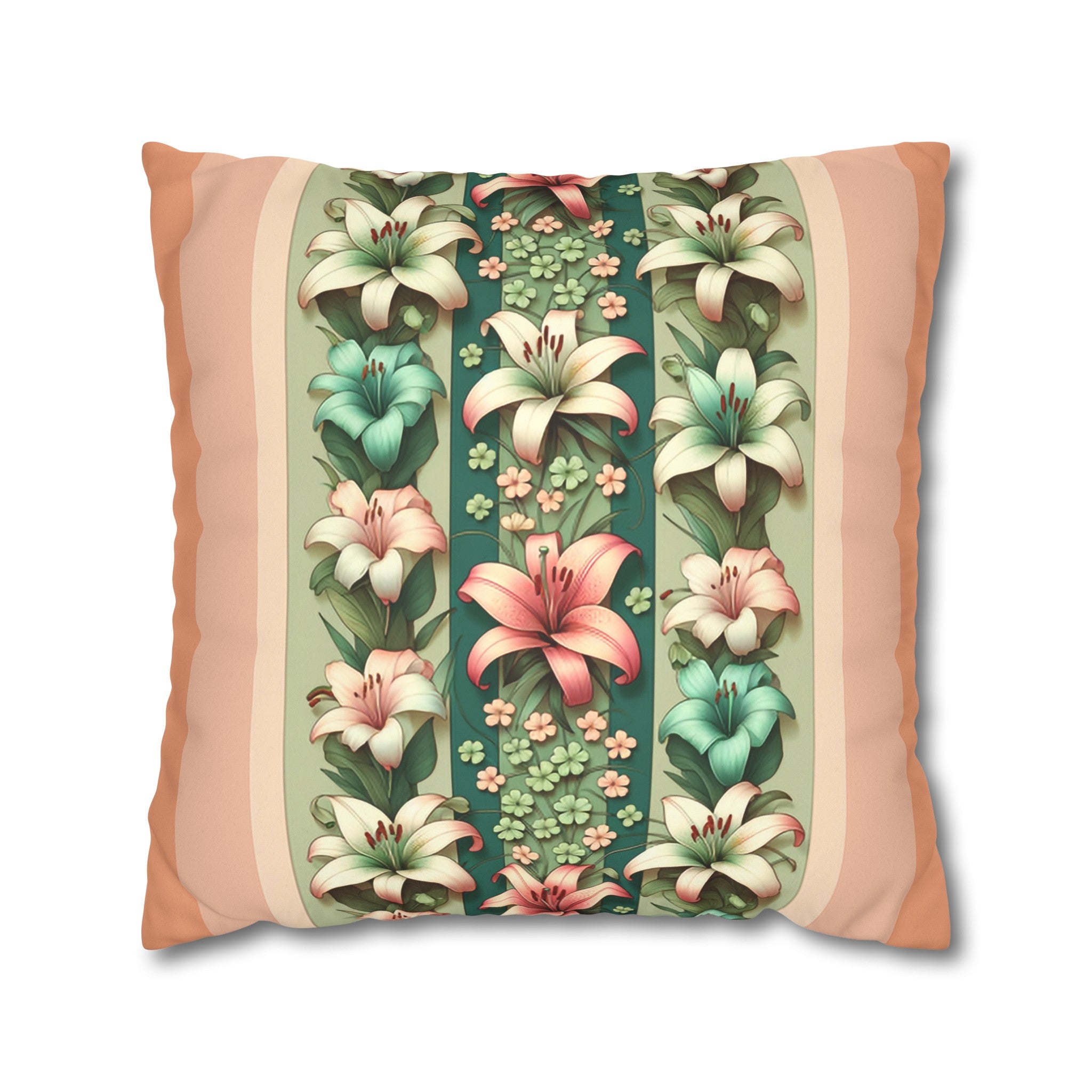 Lilies (3) - Suede Square Pillowcase