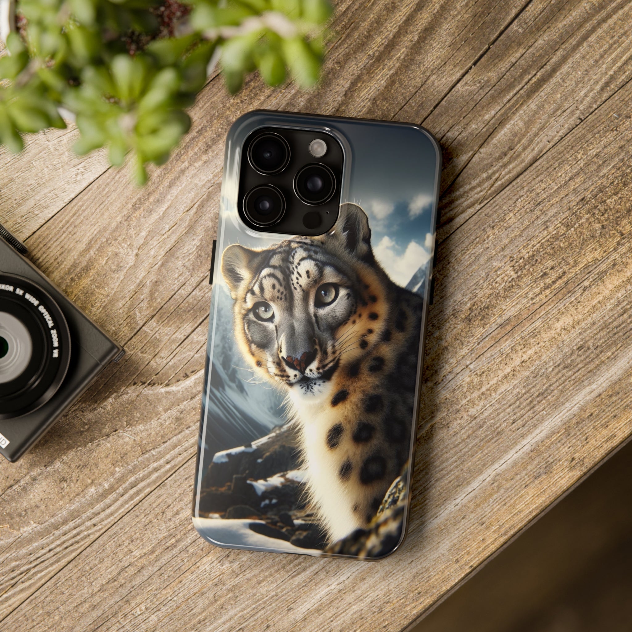 Curious Snow Leopard - Tough Phone Case