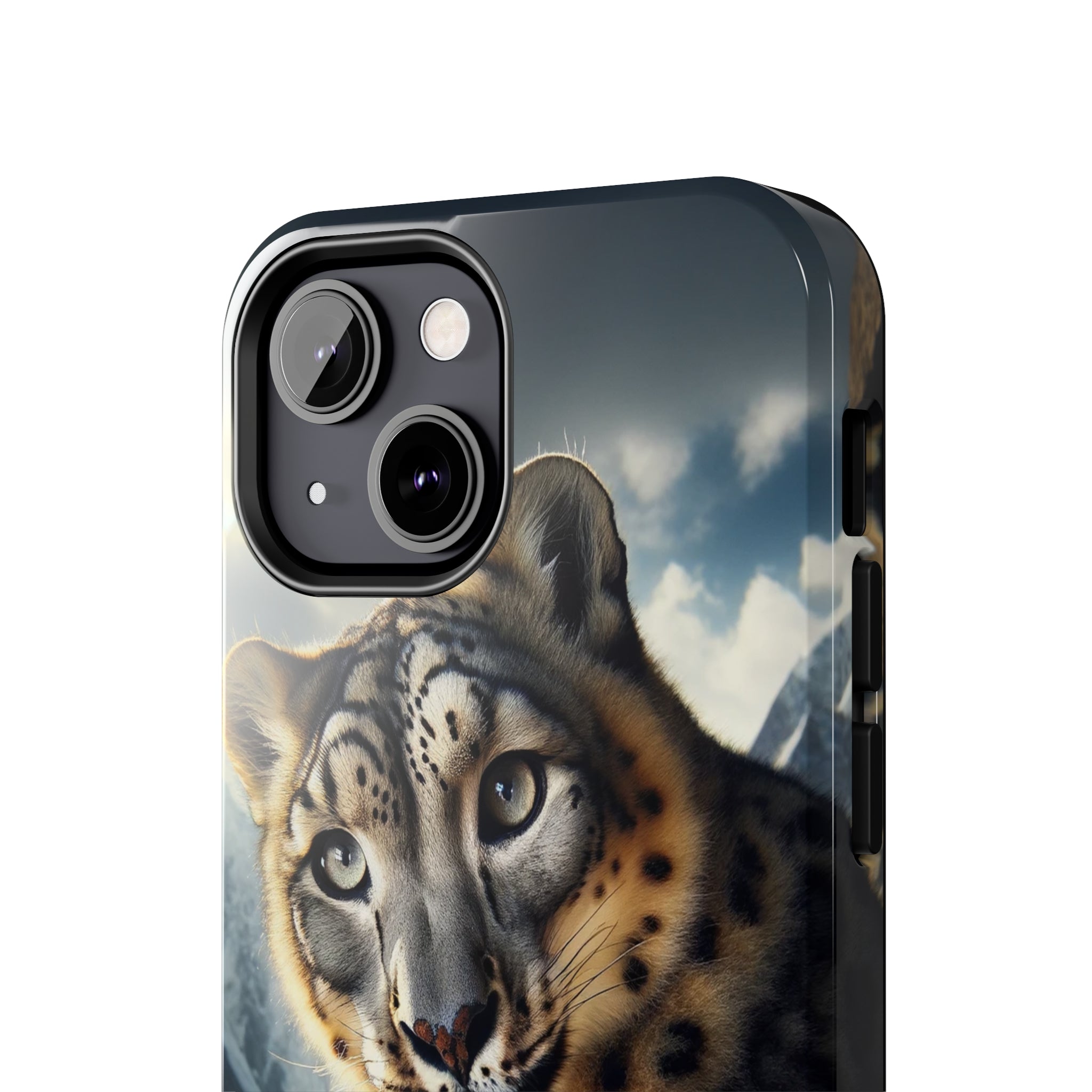 Curious Snow Leopard - Tough Phone Case