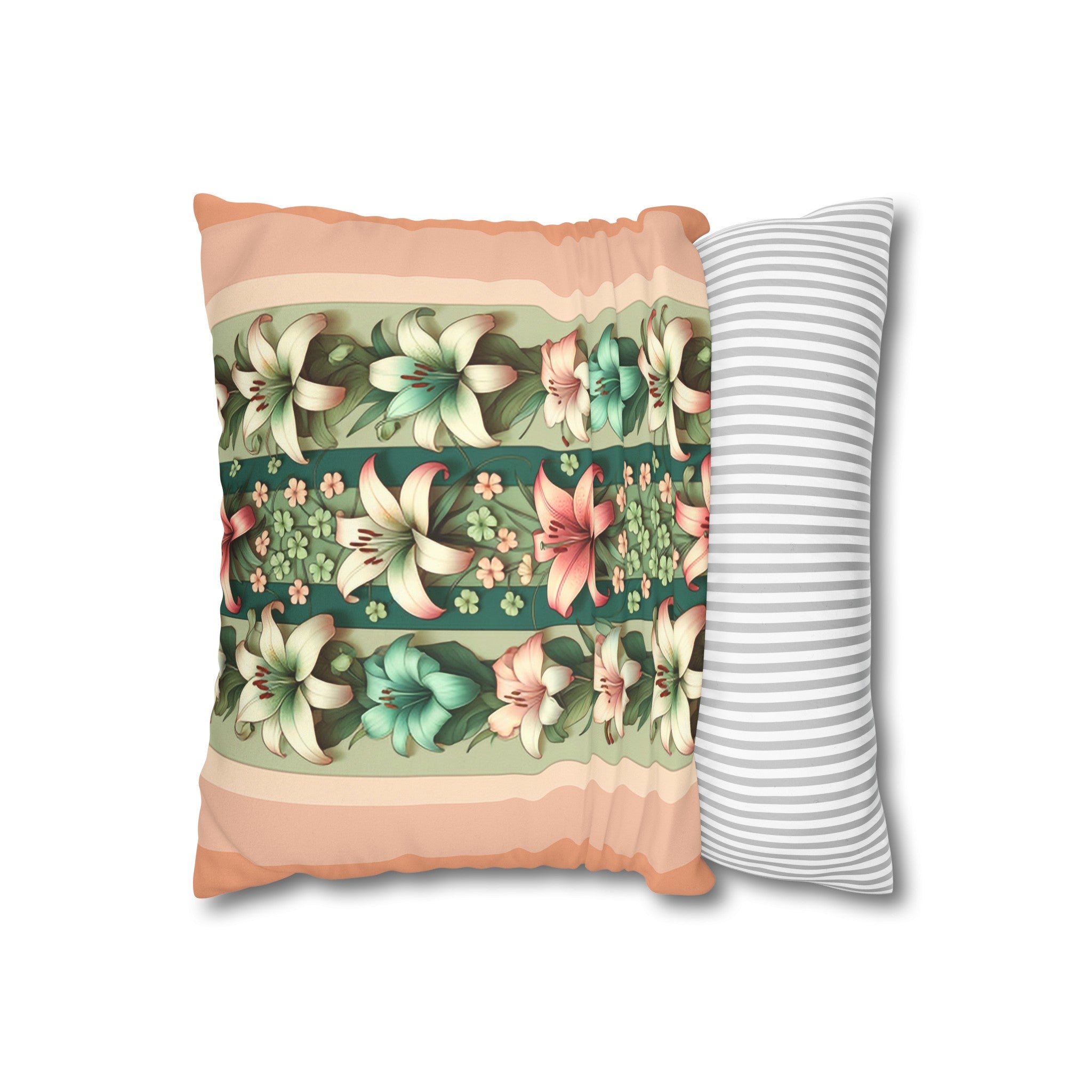 Lilies (3) - Suede Square Pillowcase