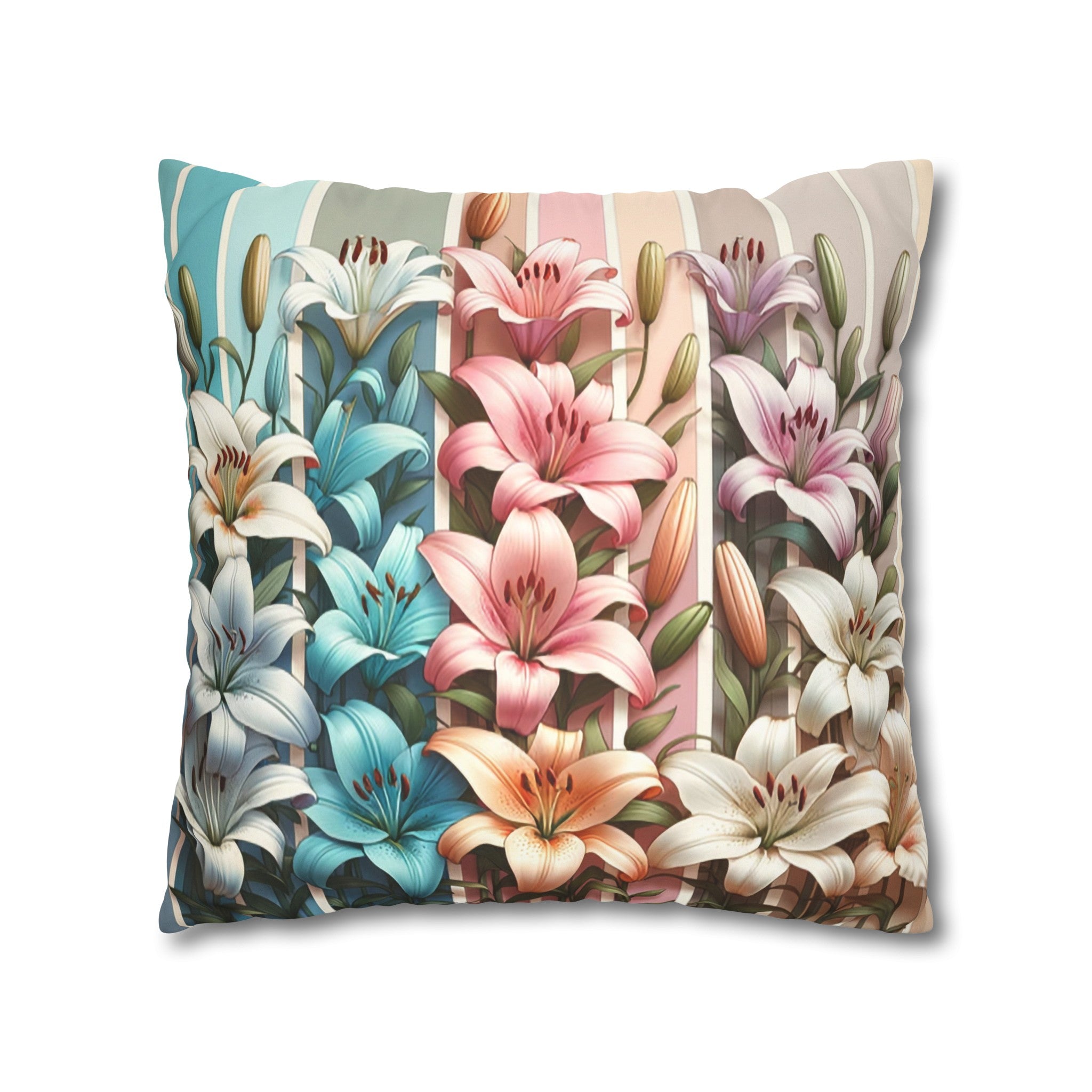 Lilies (4) - Suede Square Pillowcase