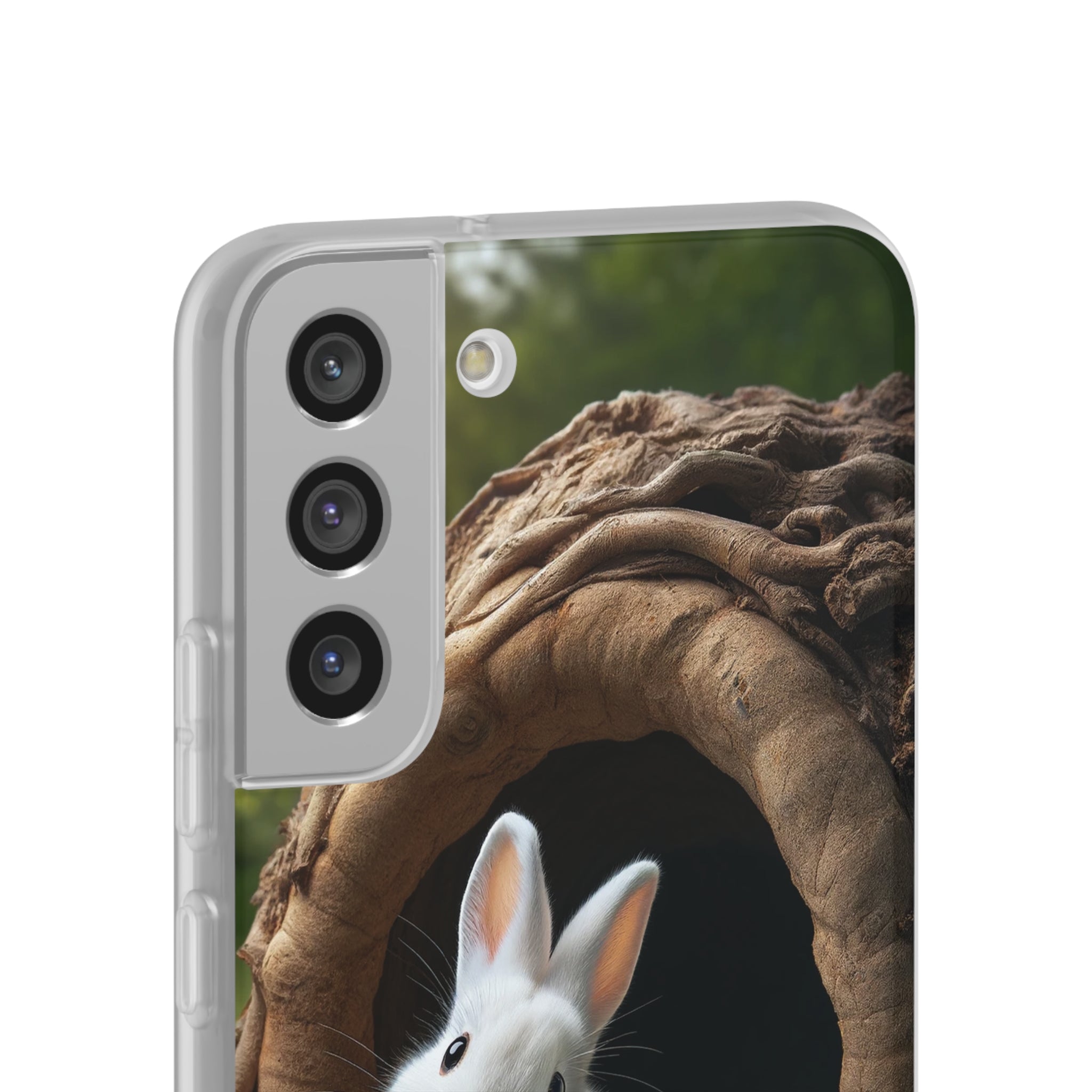 Curious, white rabbit - Flexi Case (Samsung only)