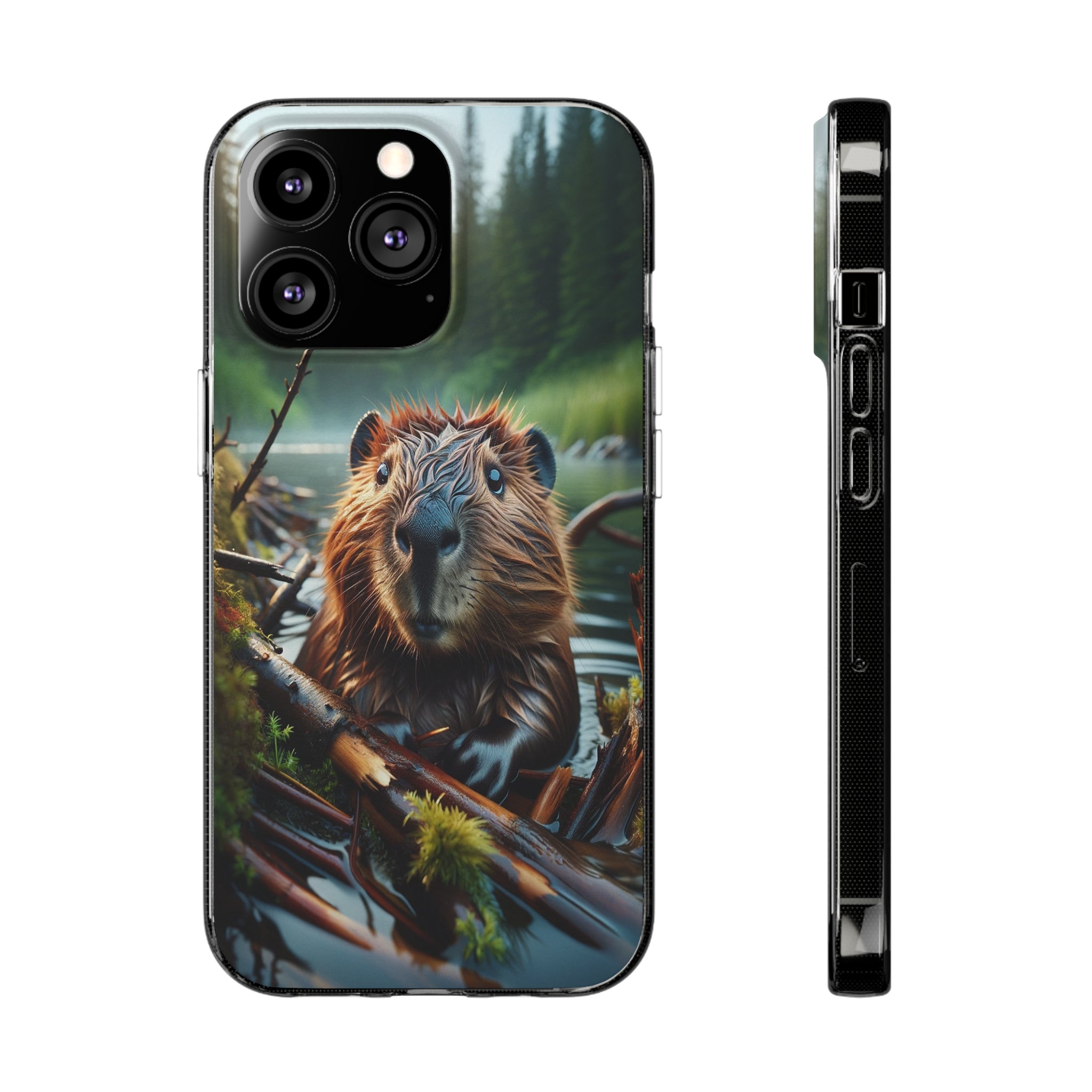 Curious Beaver - Soft Phone Case