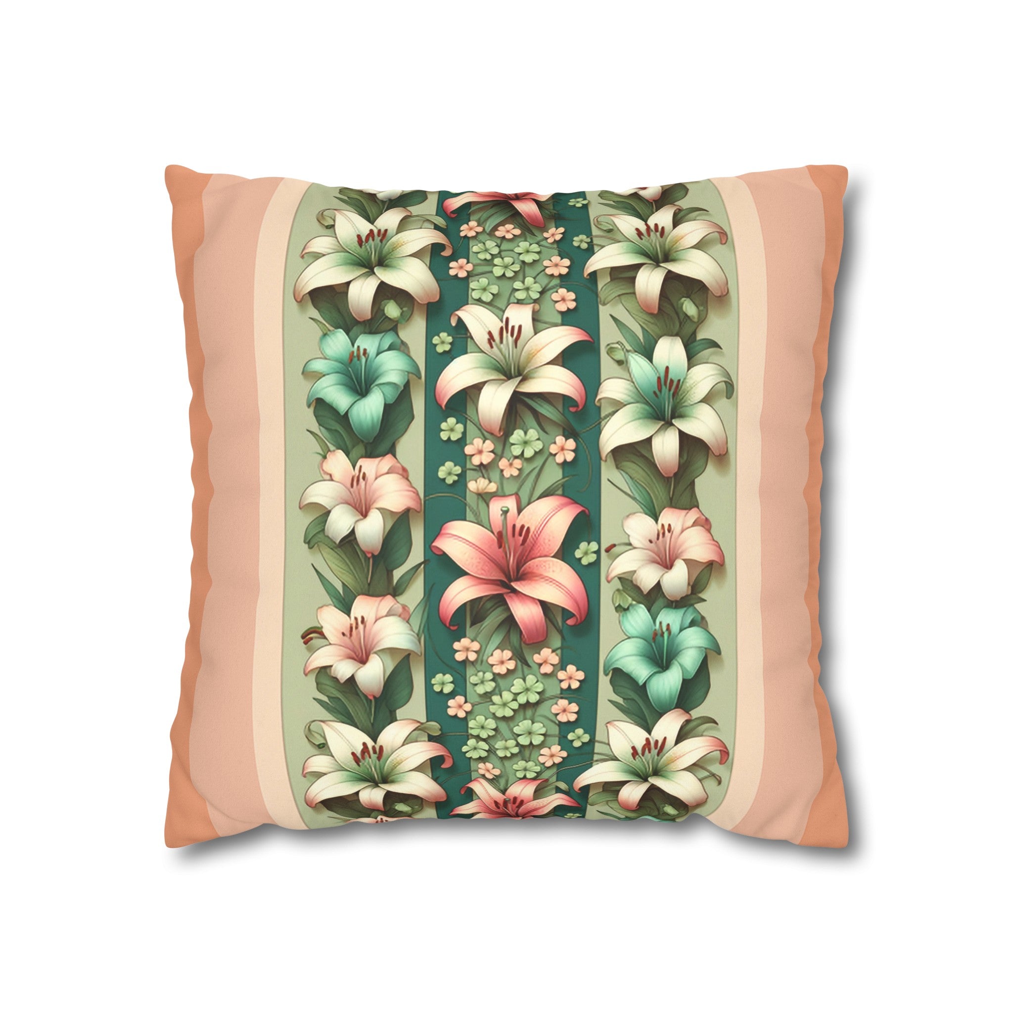 Lilies (3) - Suede Square Pillowcase