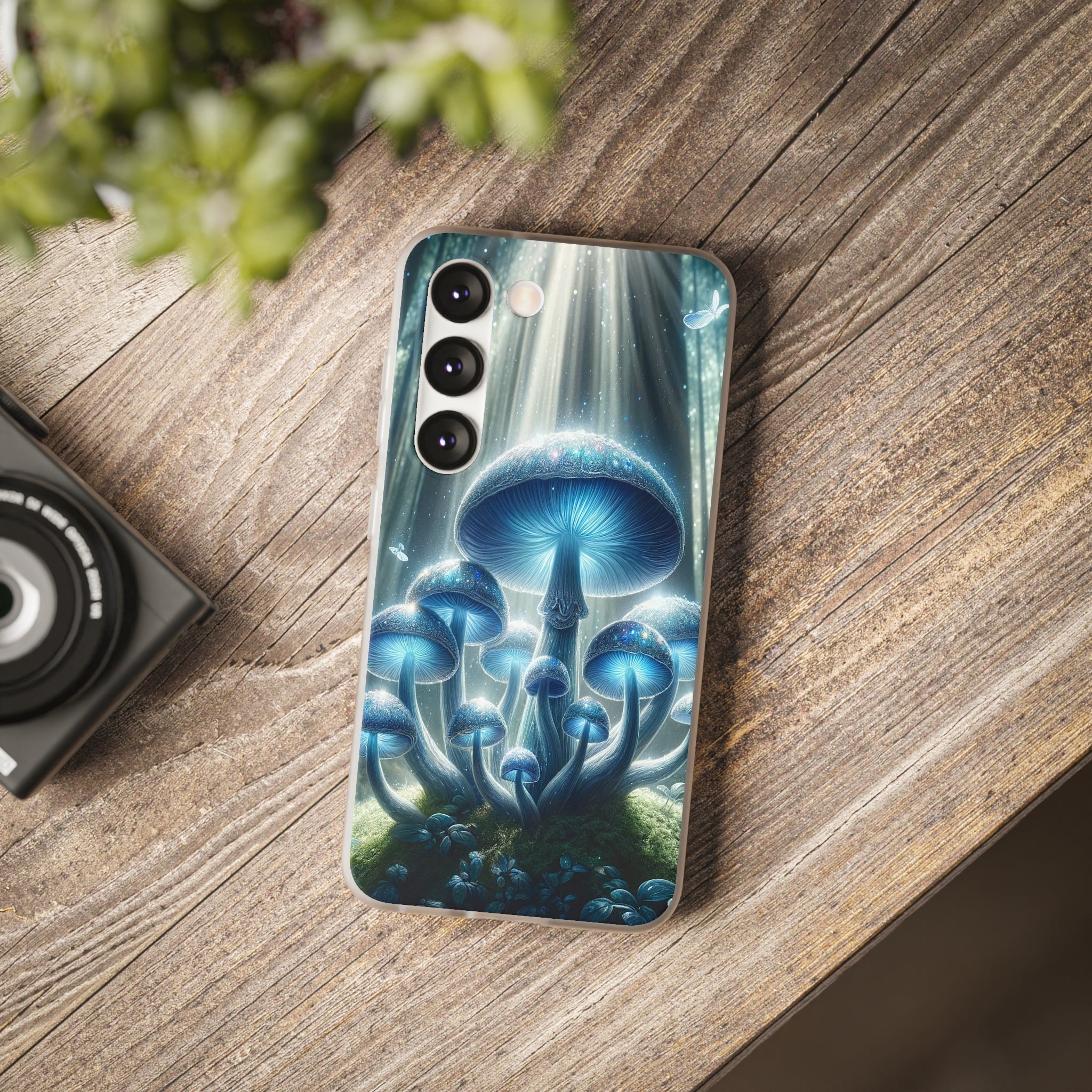 Lightblue mushrooms - Flexi Case (Samsung only)