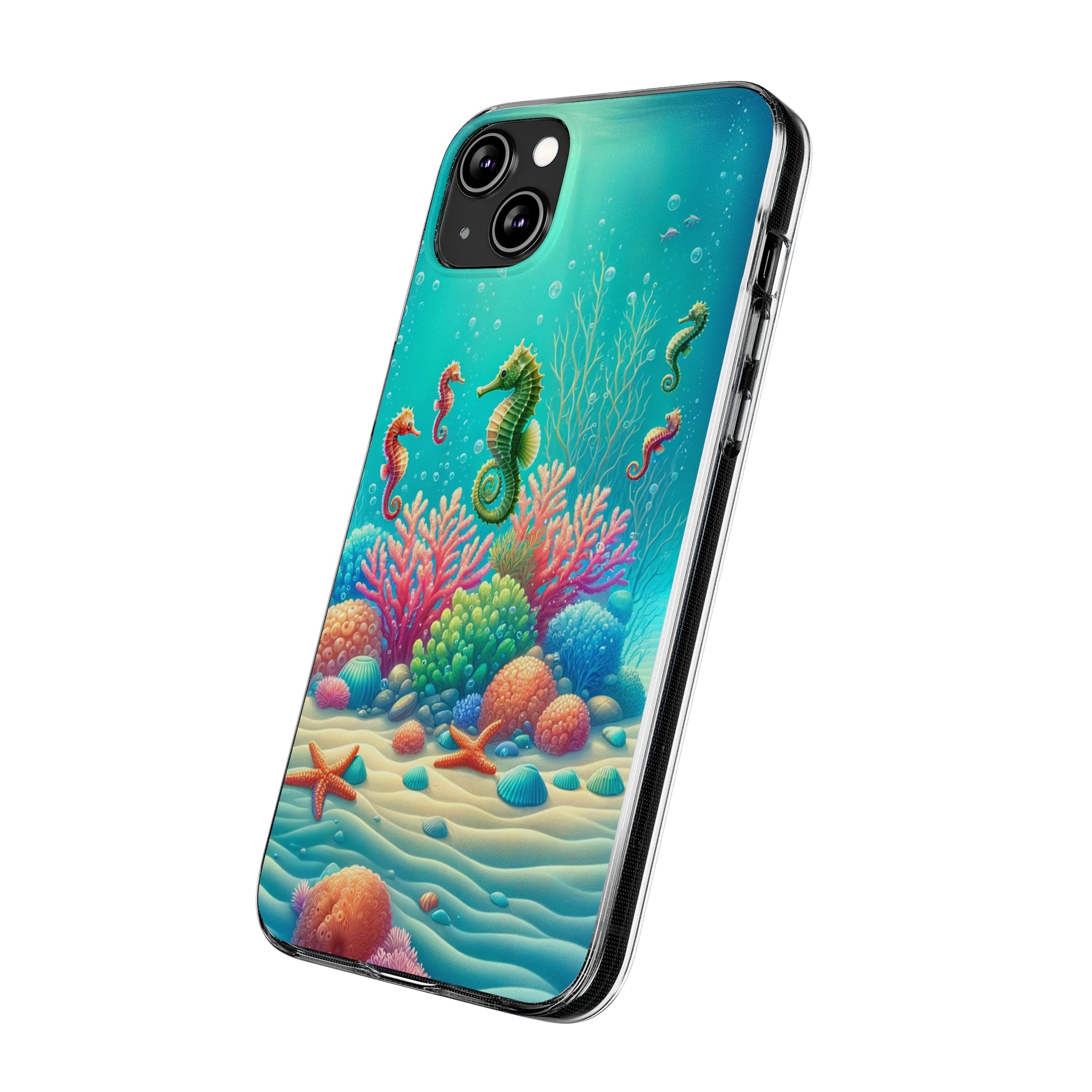 Seahorses - Soft Phone Case