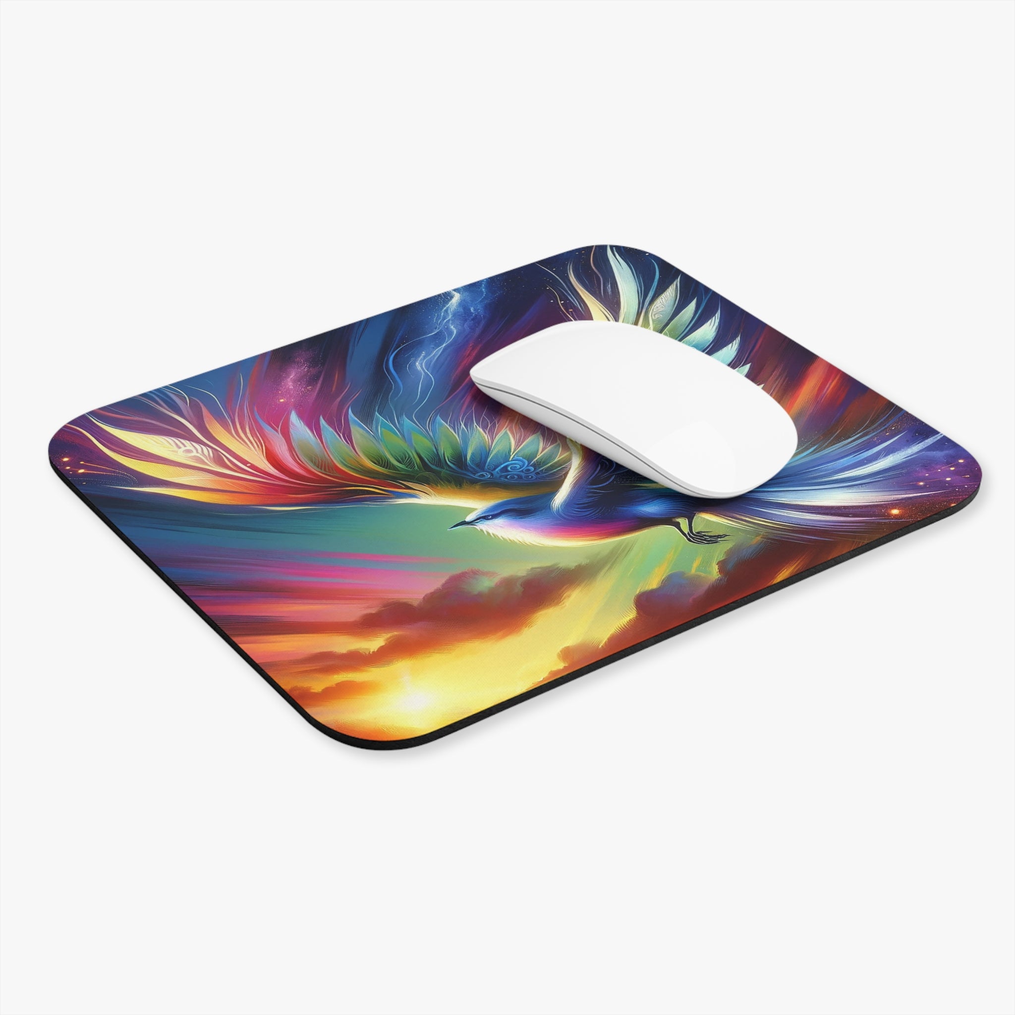 Bird with colourful feathers - Mouse Pad (Rectangle)