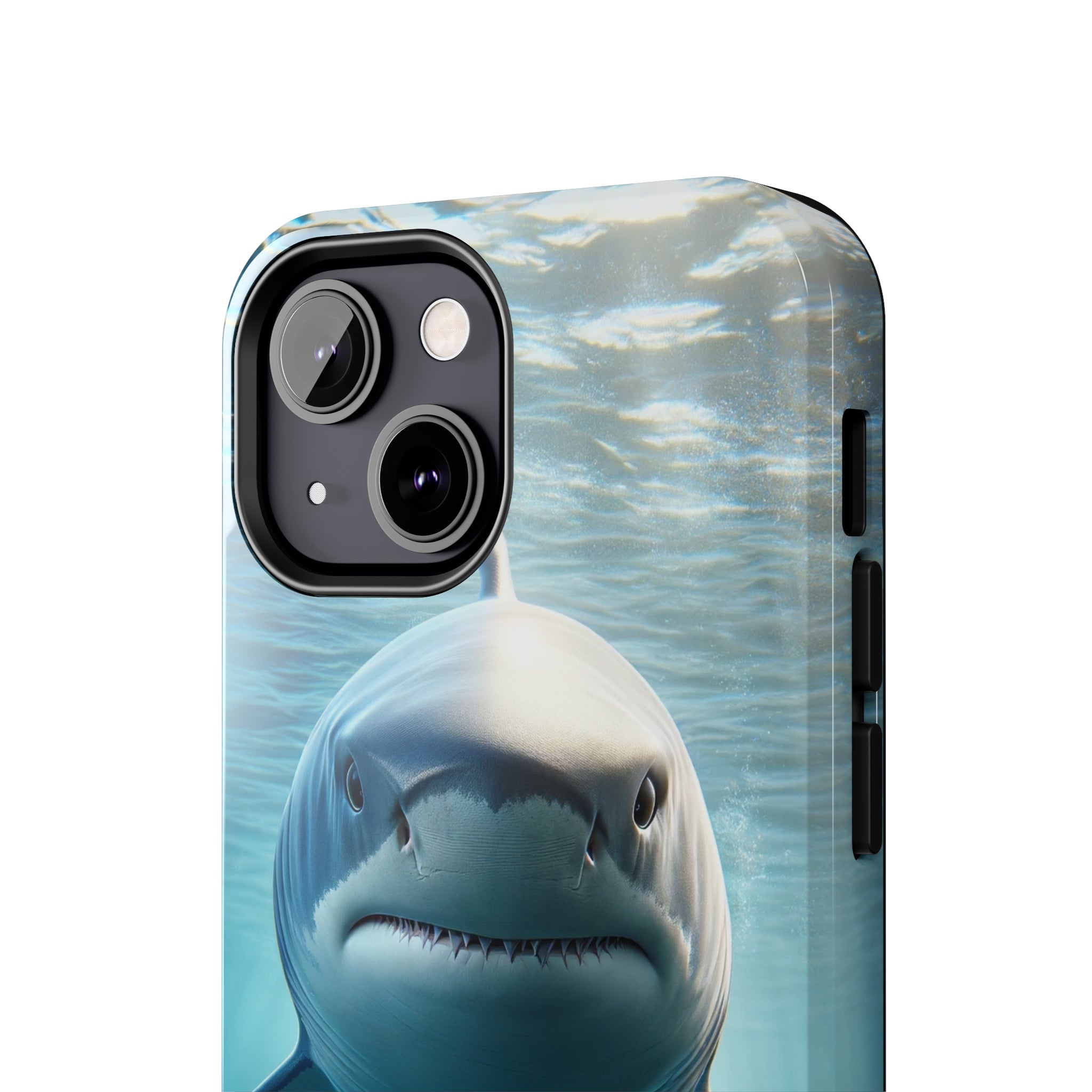 Curious shark - Tough Phone Case