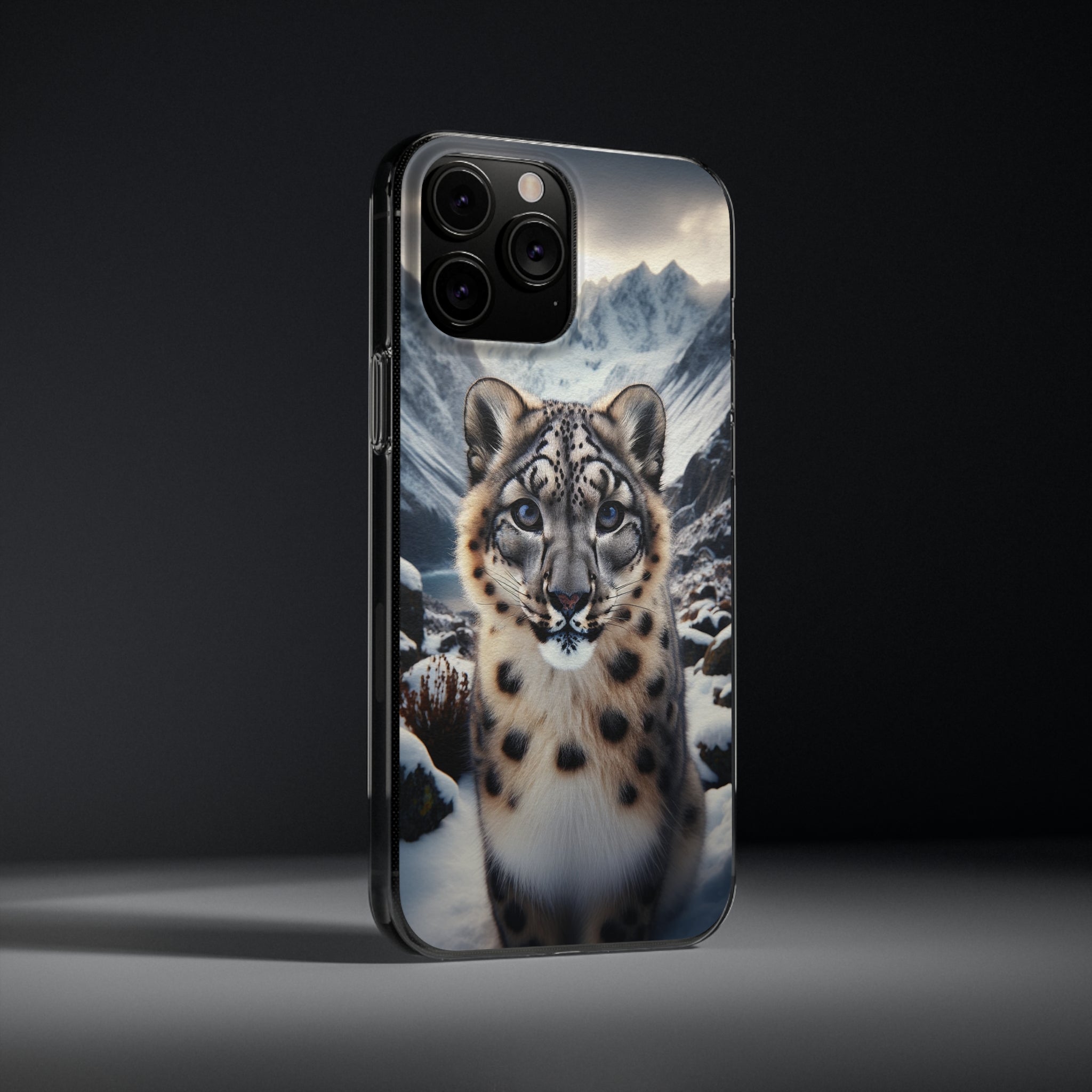 Curious Snow Leopard - Soft Phone Case