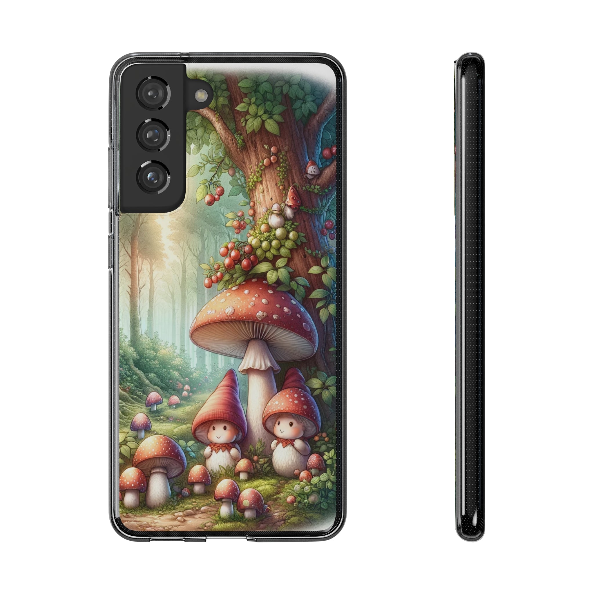 Gnomes and mushrooms - Soft Phone Case