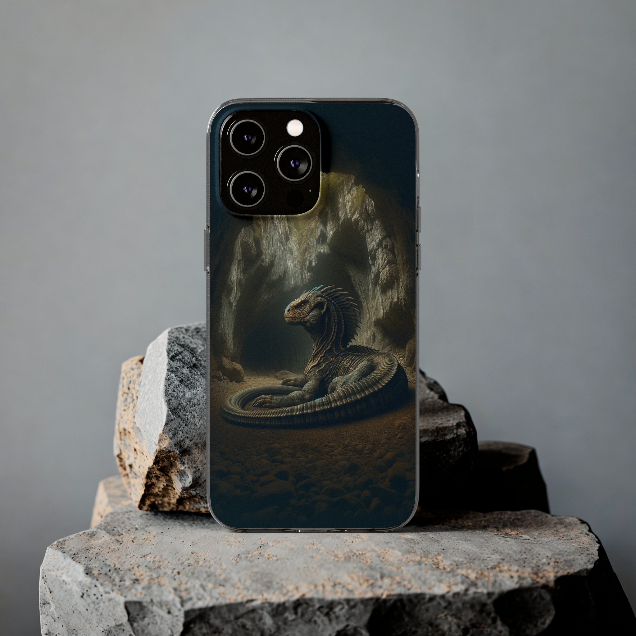 Basilisk in a cave - Soft Phone Case