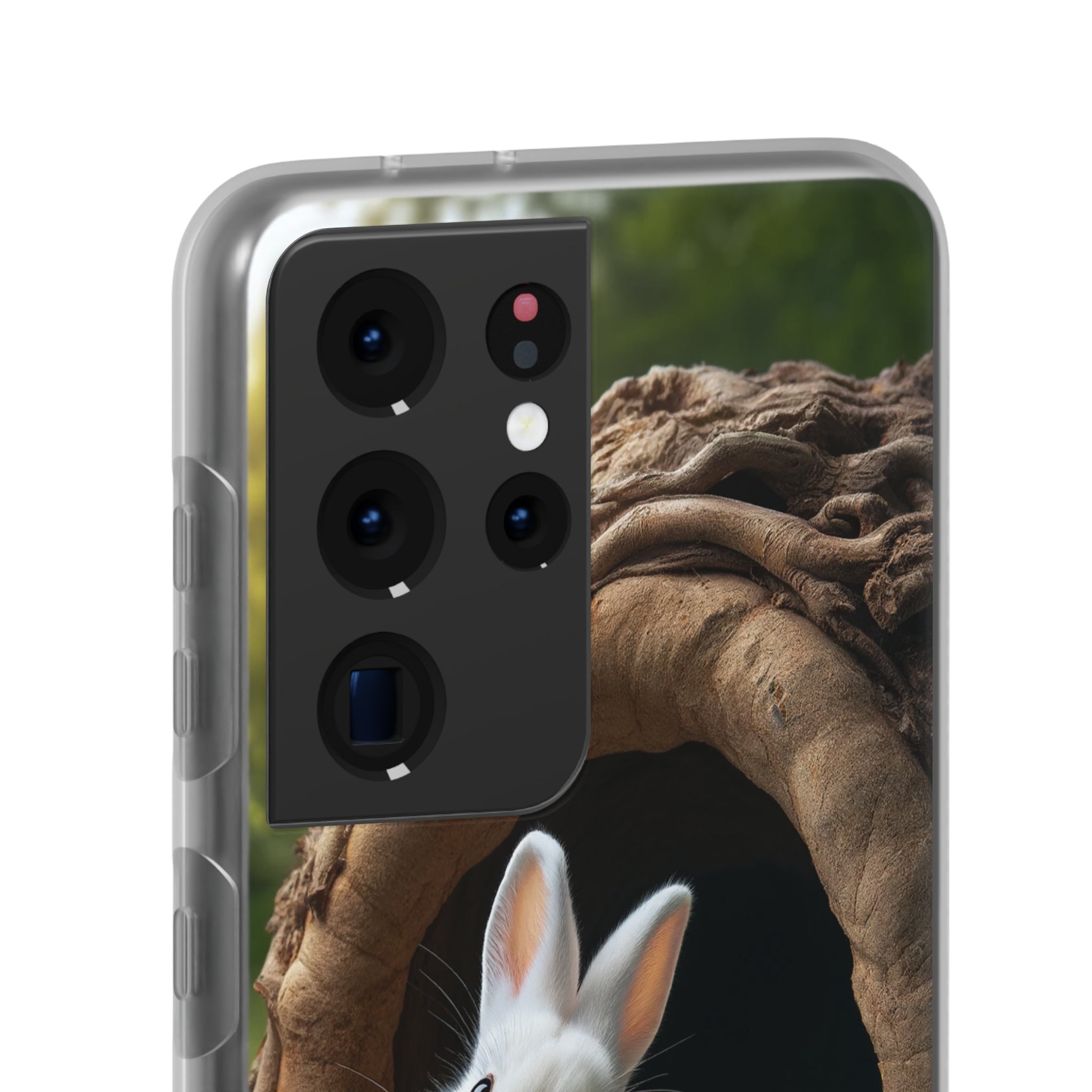 Curious, white rabbit - Flexi Case (Samsung only)