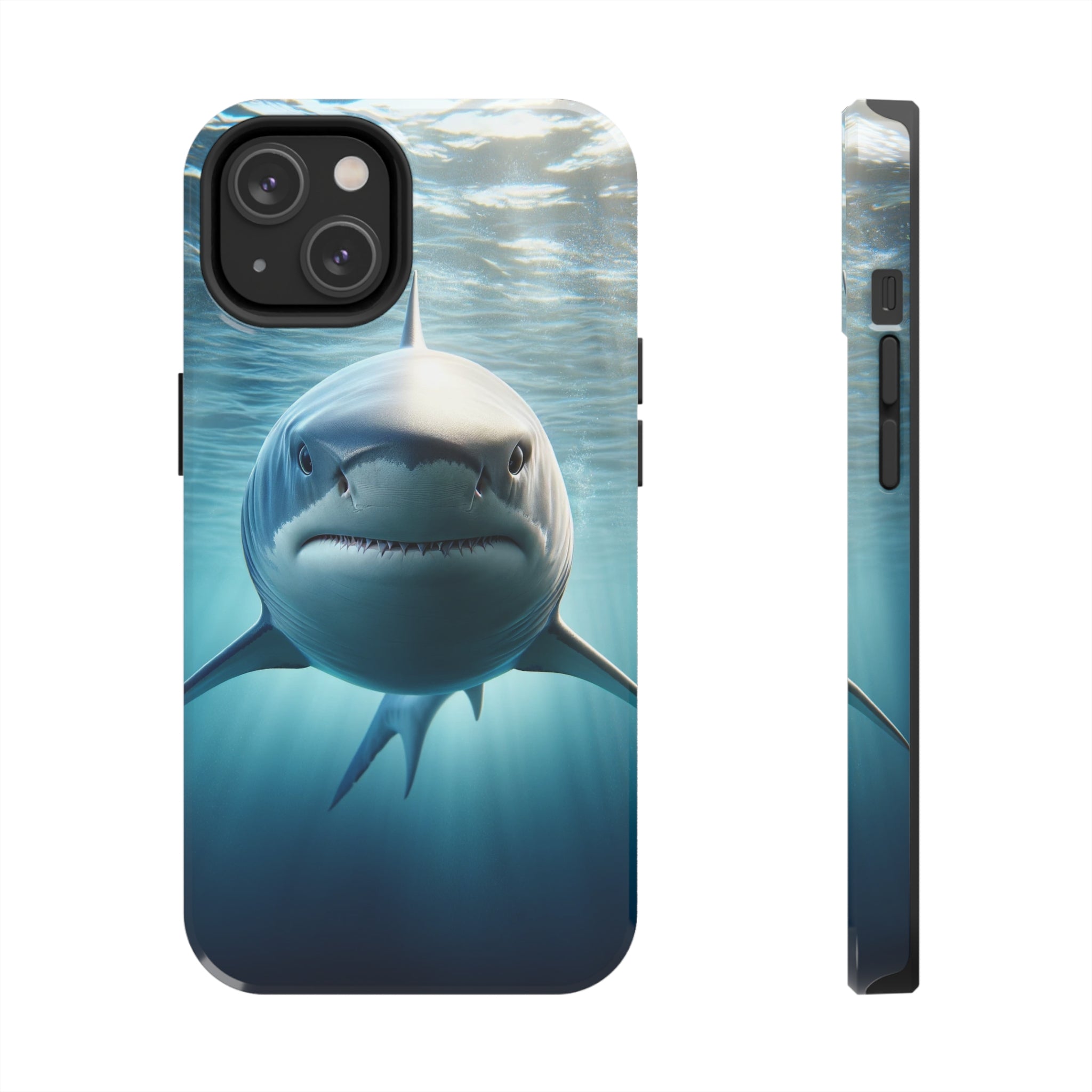 Curious shark - Tough Phone Case