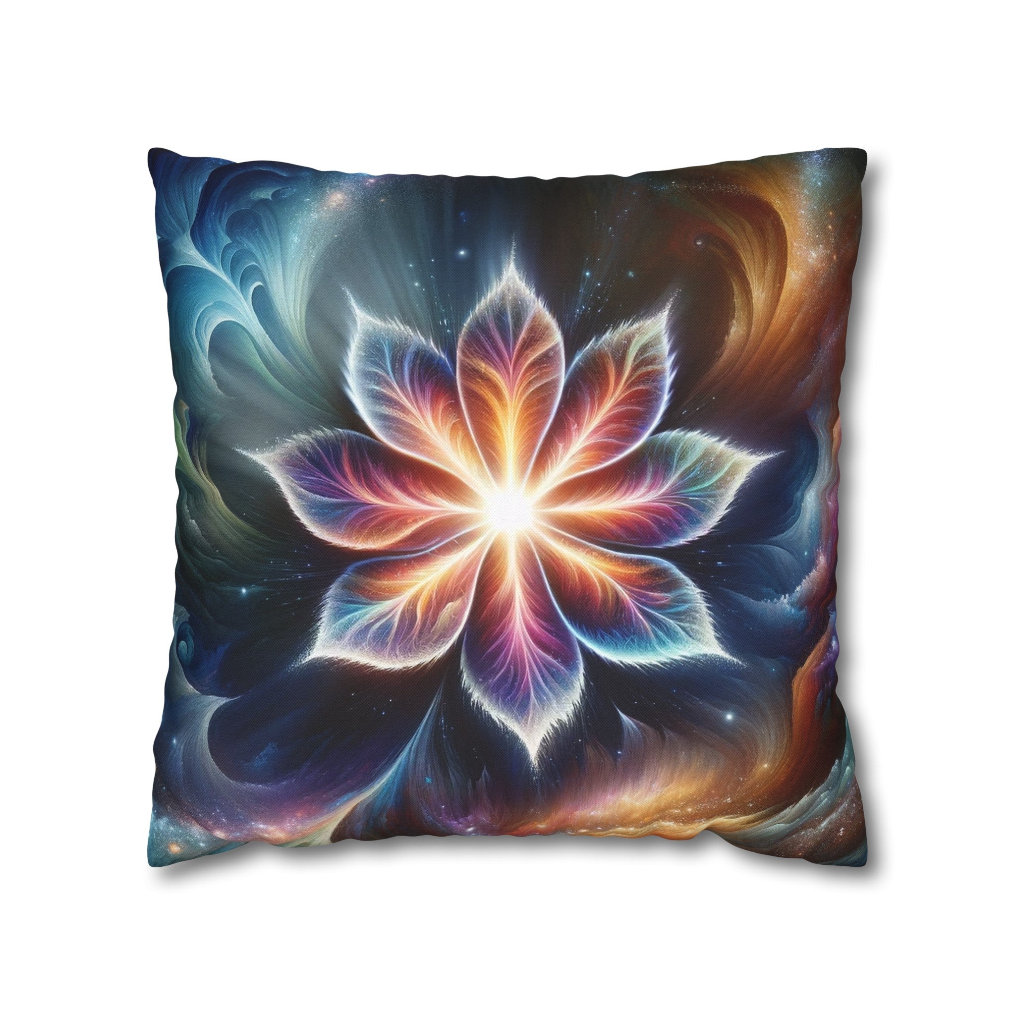 Galaxy-flower 2 - Spun Polyester Square Pillowcase