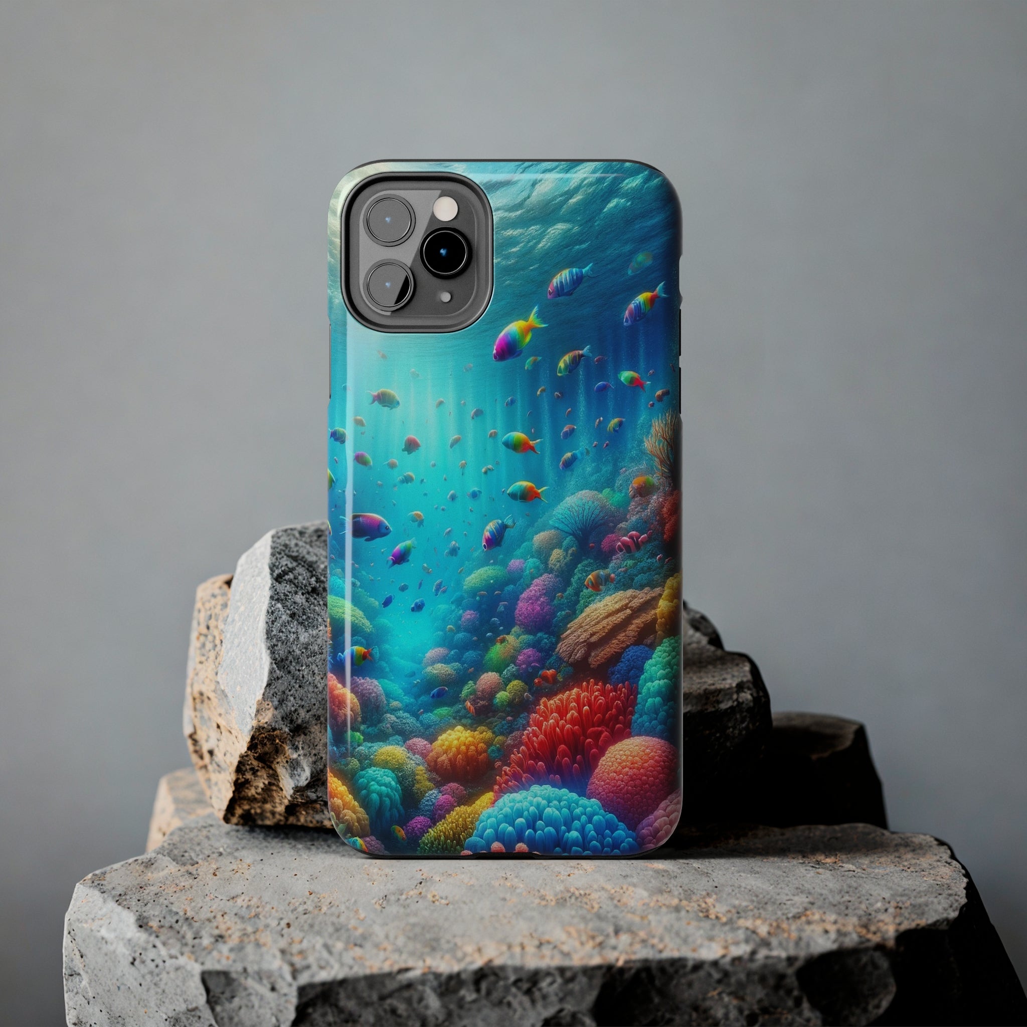 Coloured fish and coral reef - Tough Phone Case