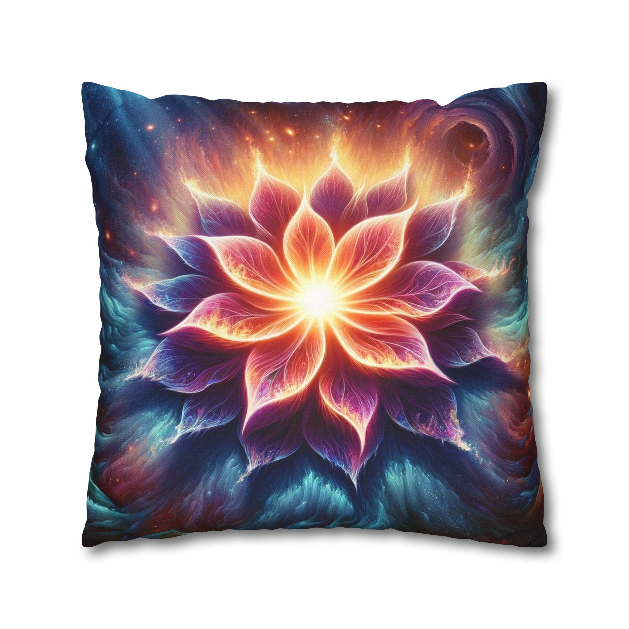 Galaxy-flower 1 - Spun Polyester Square Pillowcase