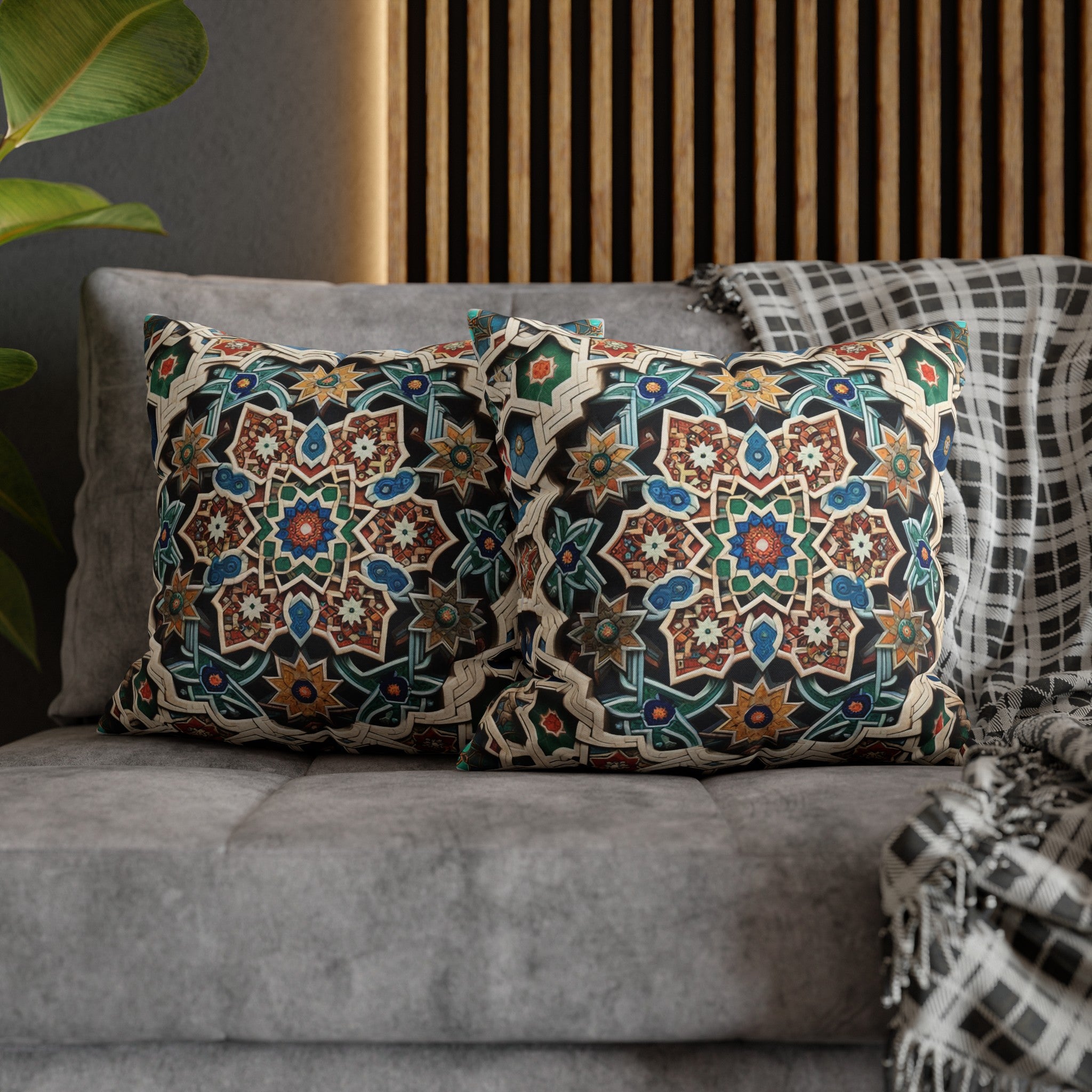 Persian Art 1 - Polyester Square Pillowcase