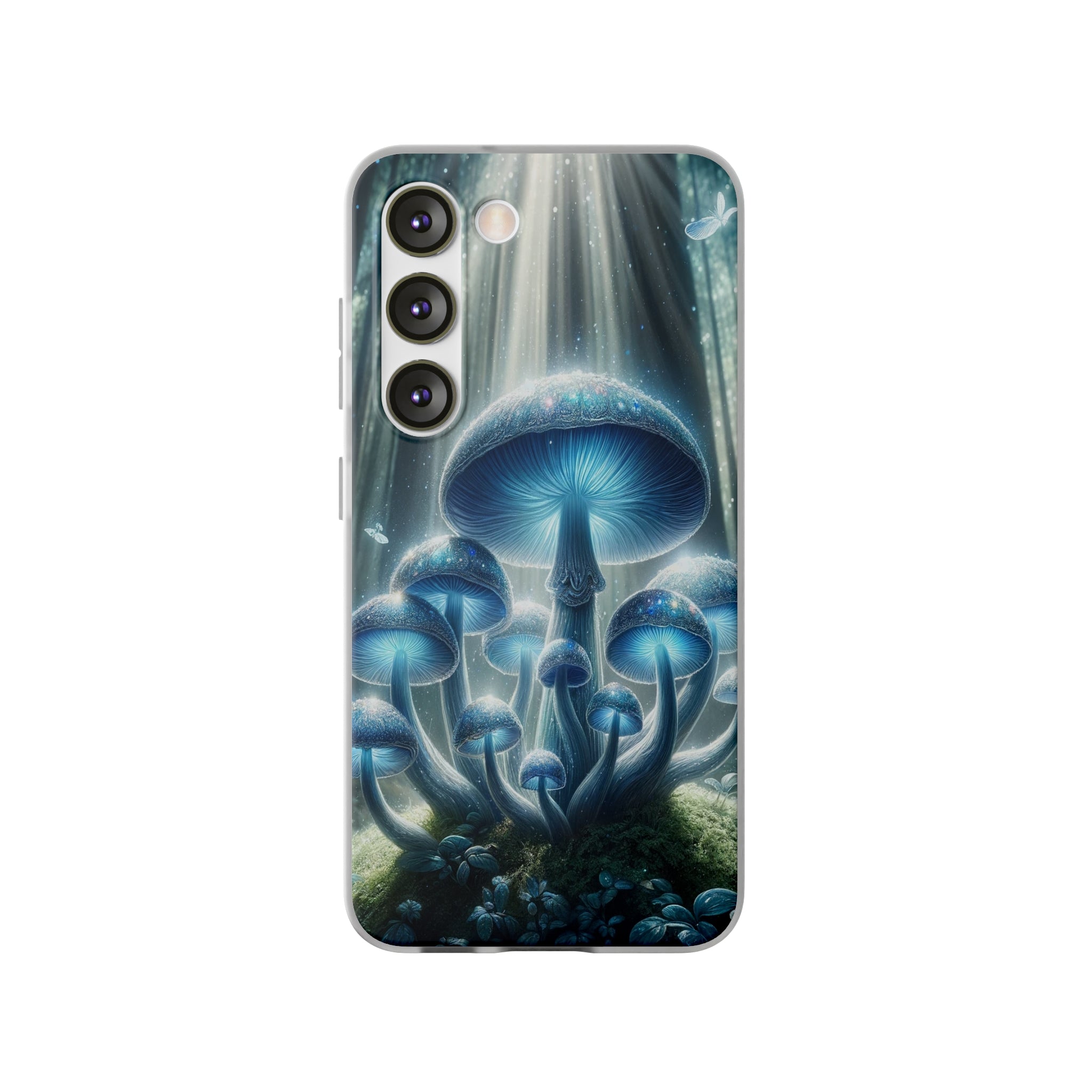 Lightblue mushrooms - Flexi Case (Samsung only)