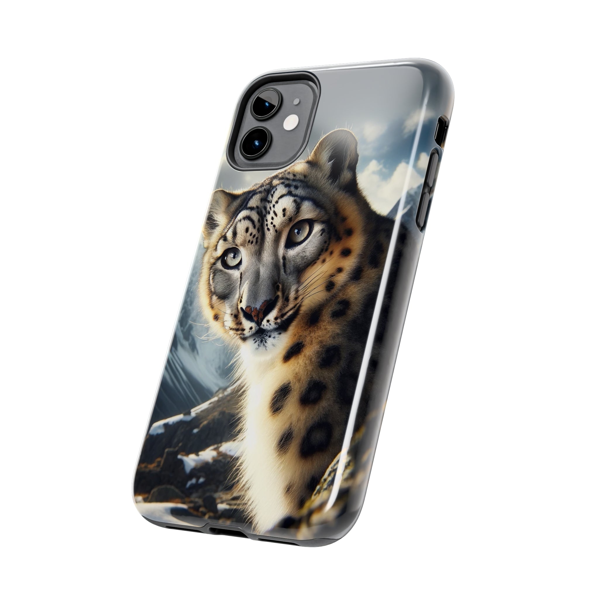 Curious Snow Leopard - Tough Phone Case