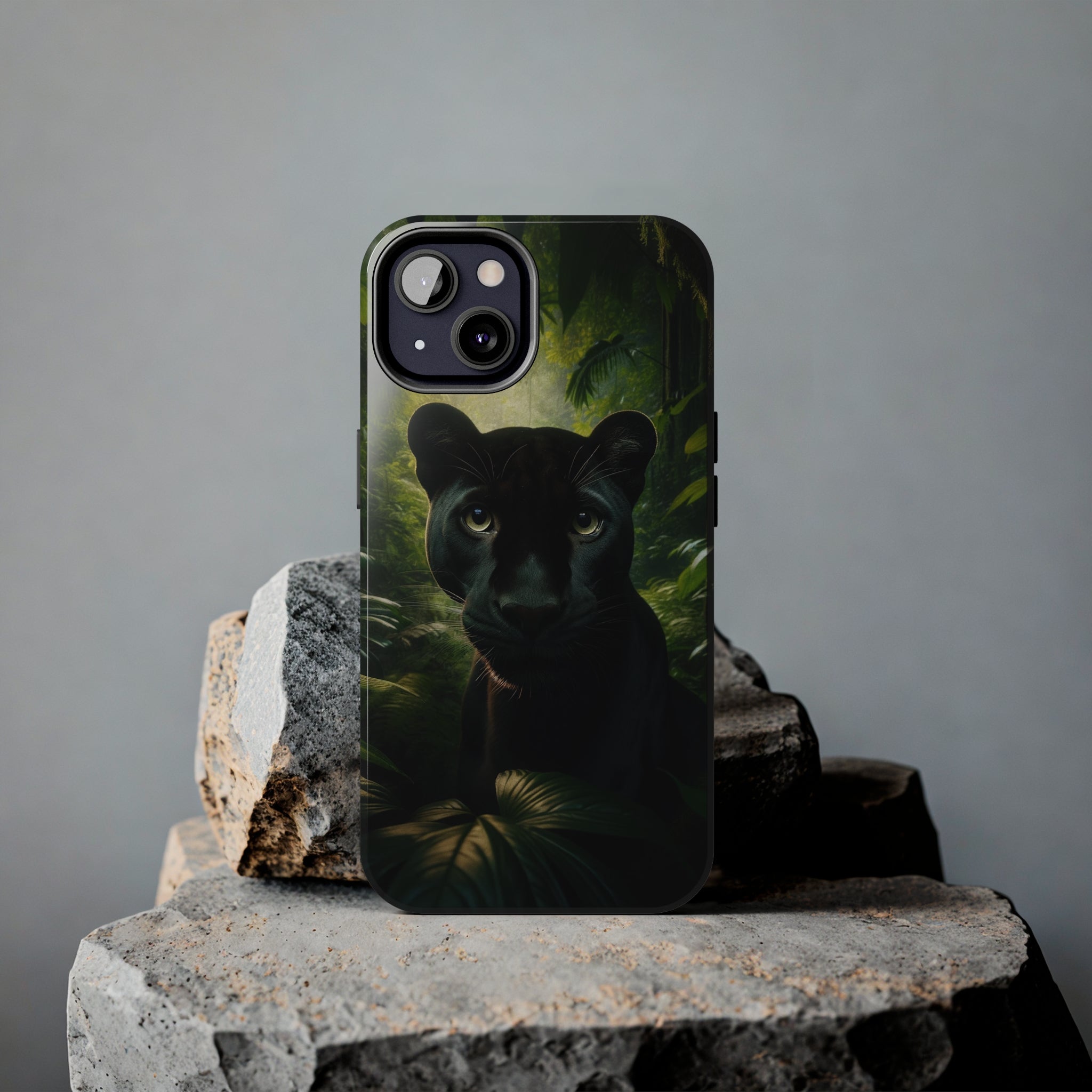 Curious black panther - Tough Phone Case