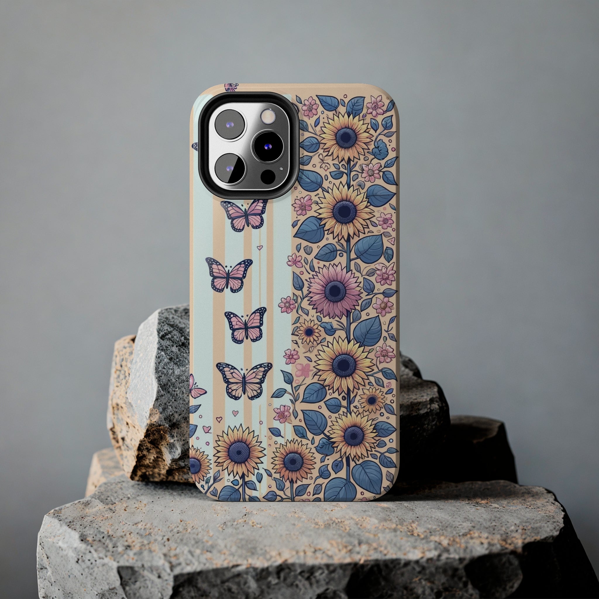 Butterflies and Sunflowers - Tough Phone Case