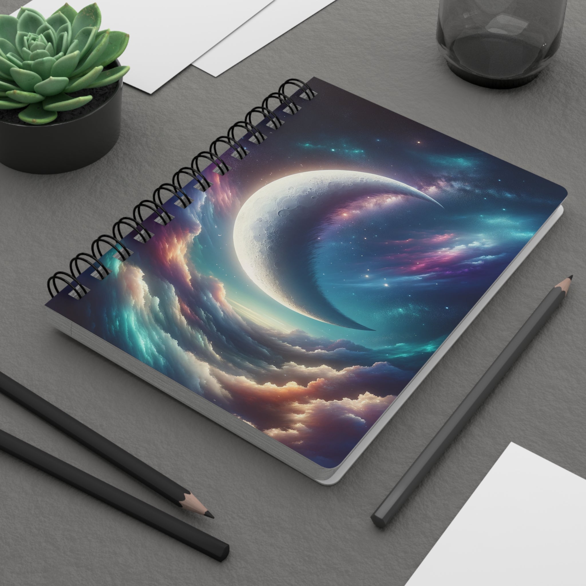 Crescent - Spiral Notebook