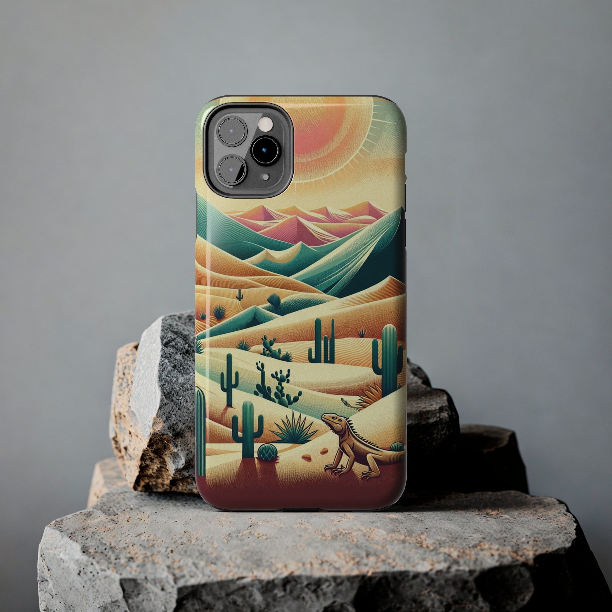 Iguana in the desert - Tough Phone Case