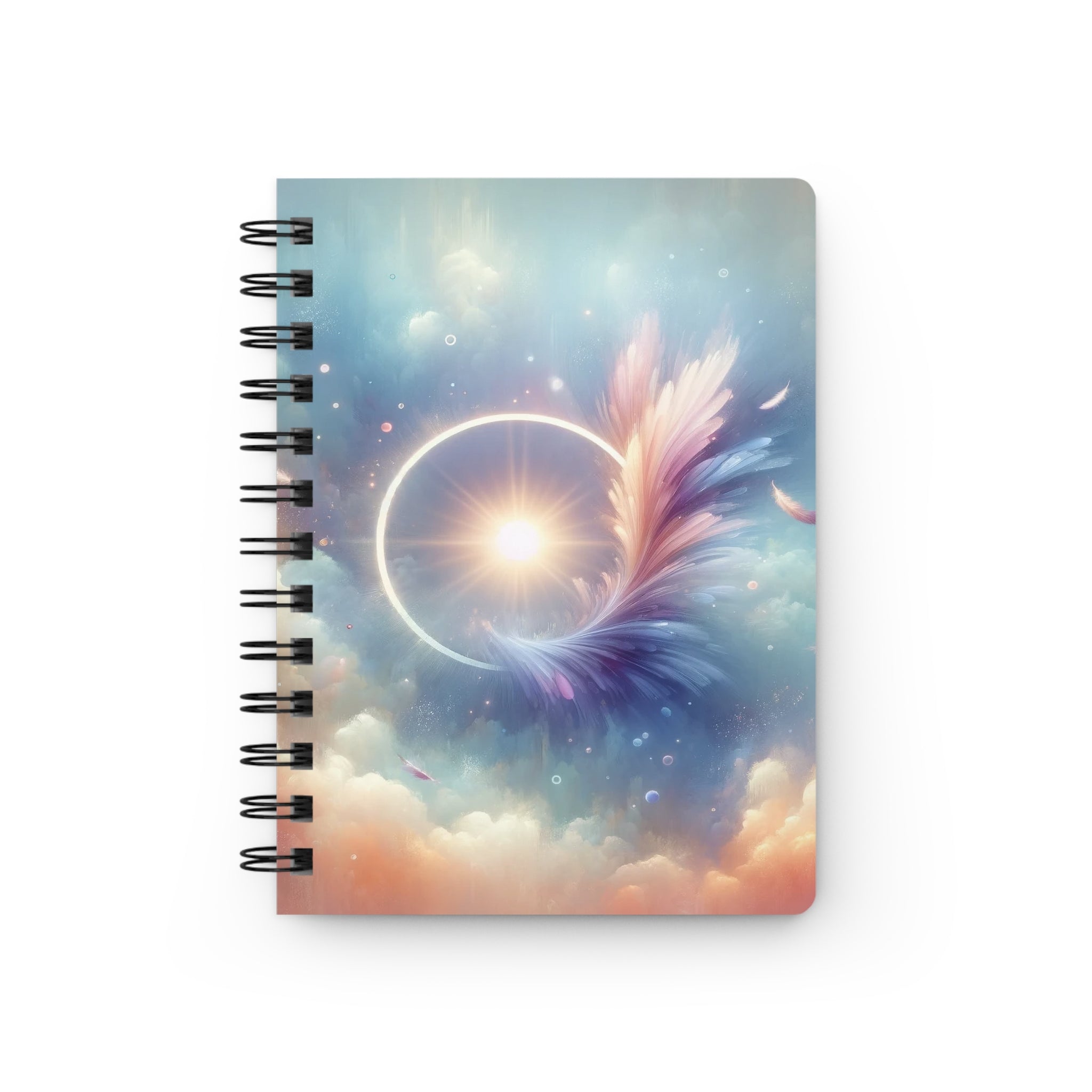 A feather in a circle - Spiral Notebook