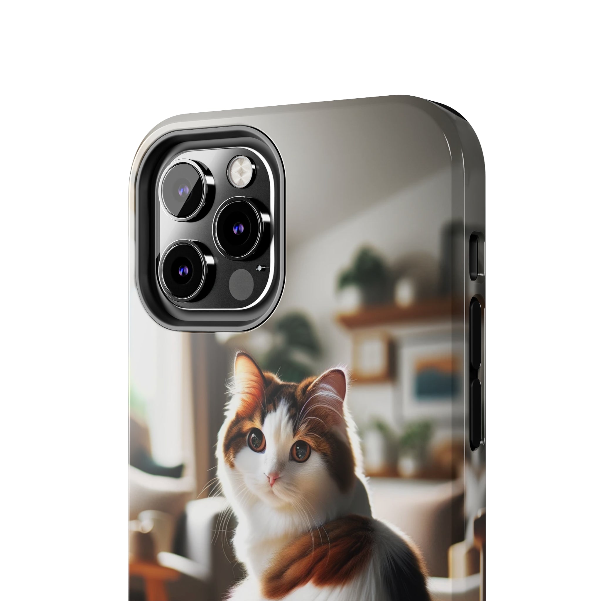 White-brown cat - Tough Phone Case