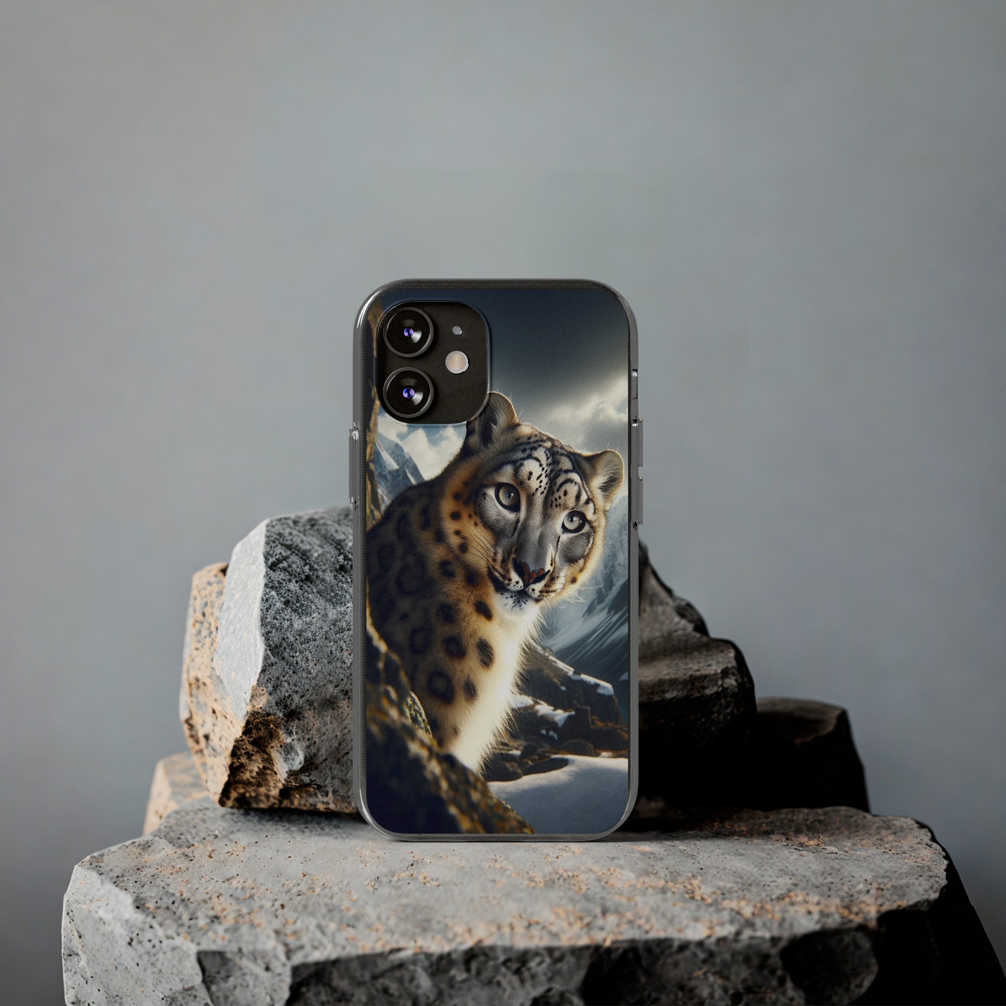 Snow Leopard - Soft Phone Case