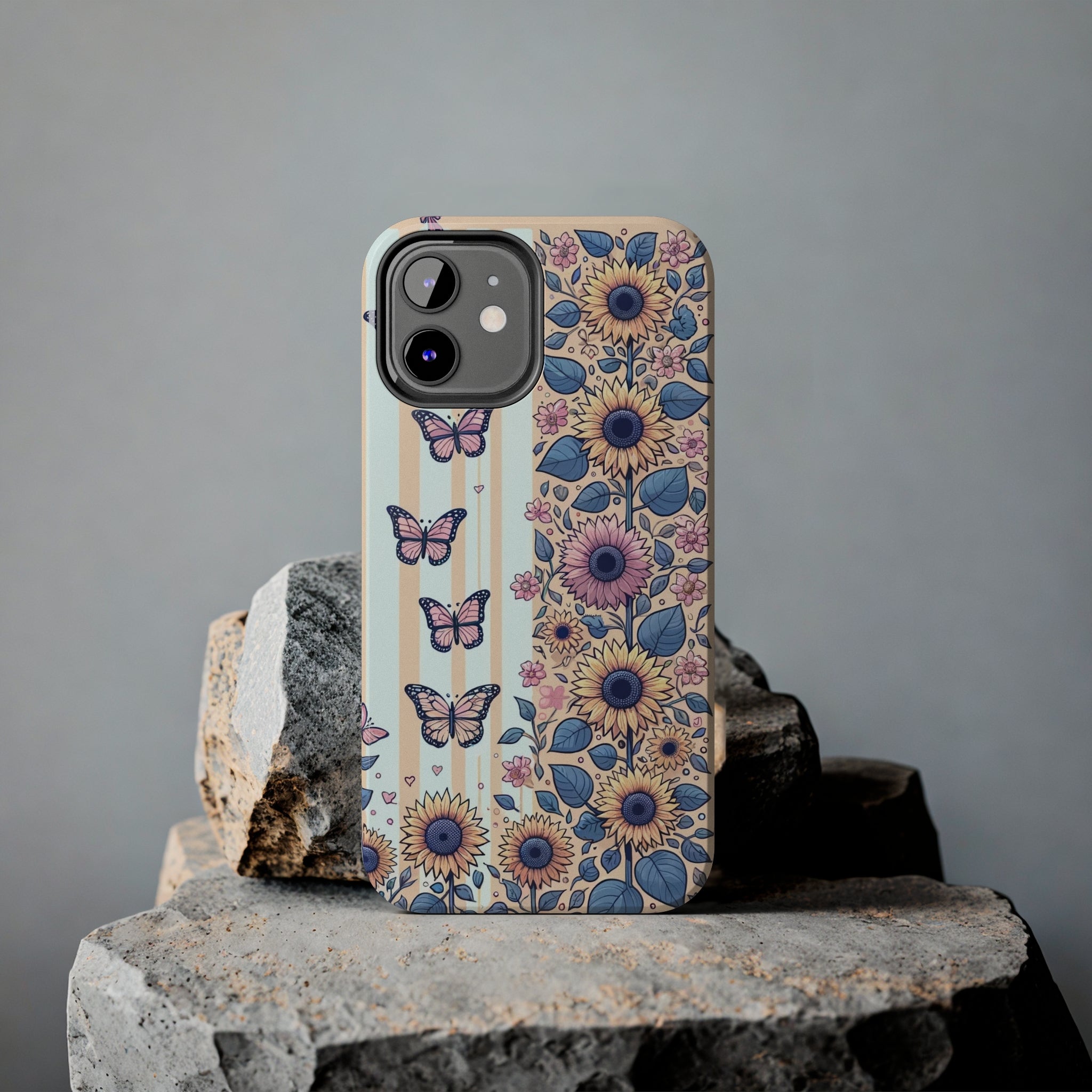 Butterflies and Sunflowers - Tough Phone Case