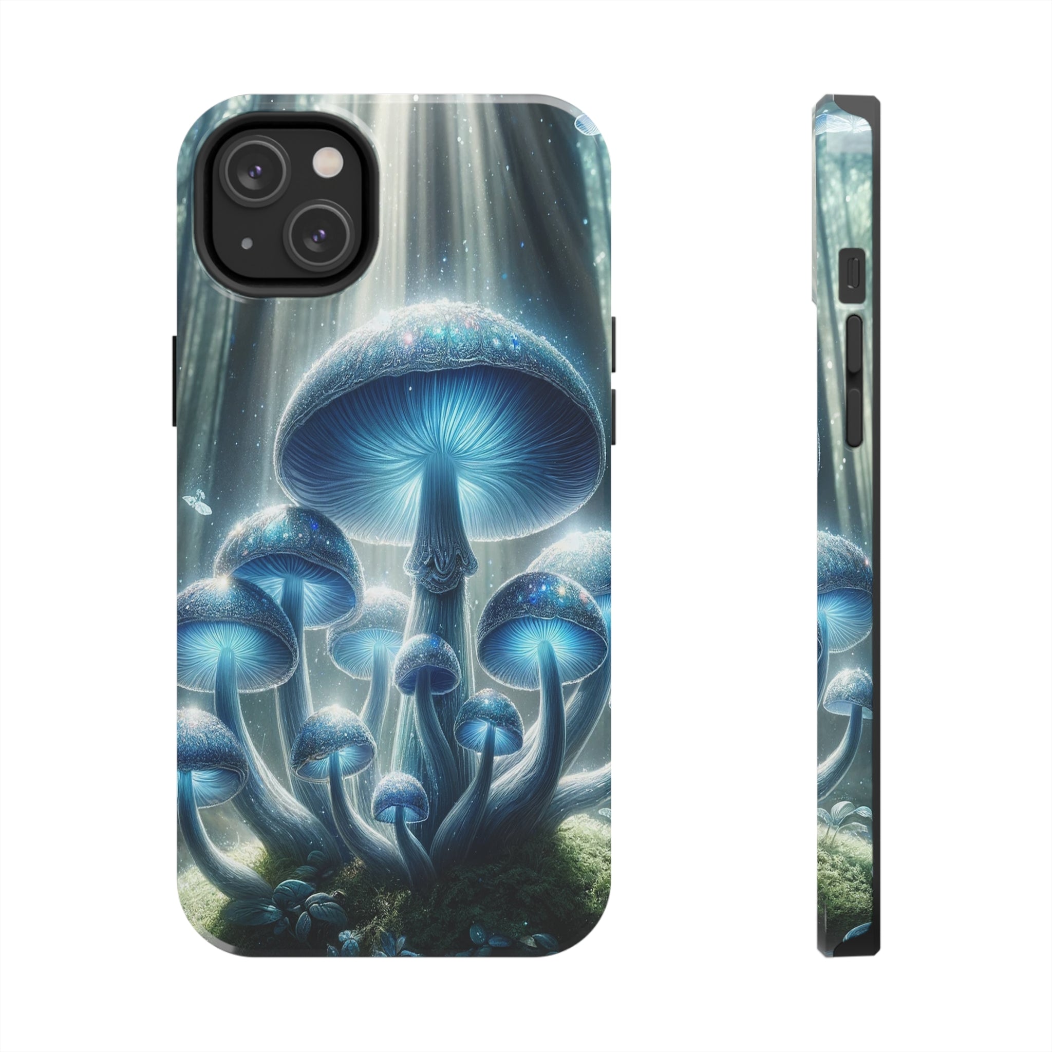 Light blue mushrooms - Tough Phone Case