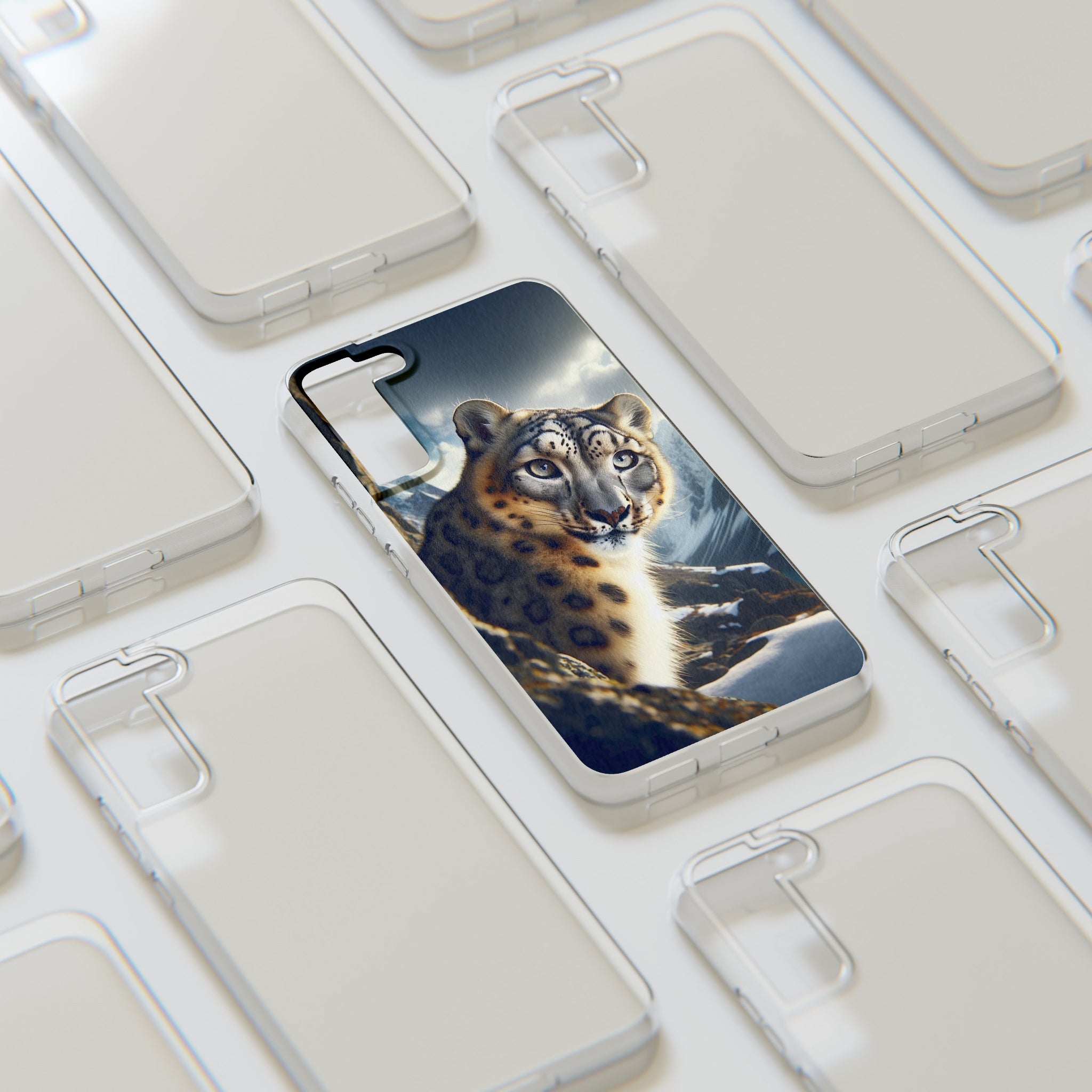 Snow Leopard - Soft Phone Case