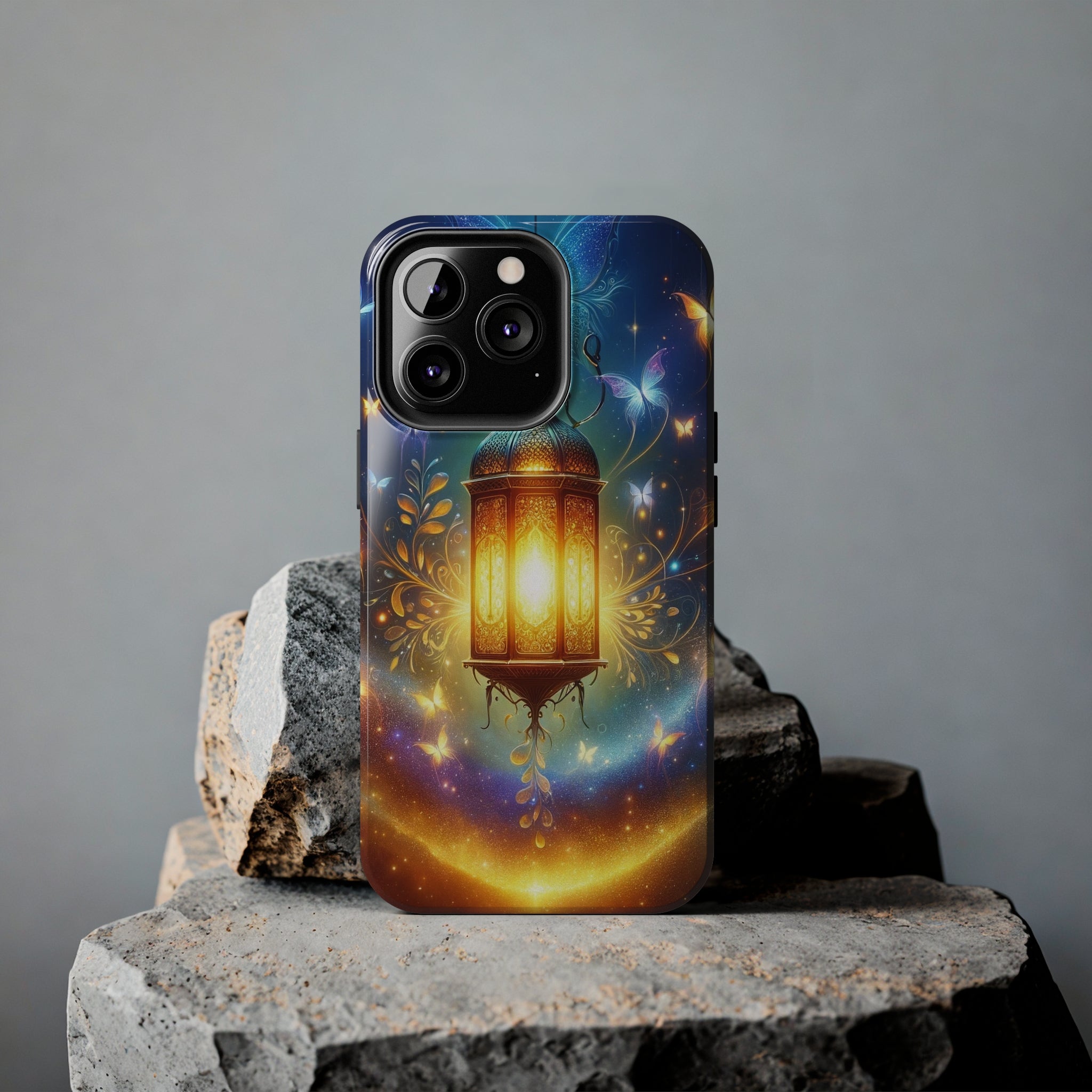 Butterflies around a lamp - Tough Phone Case