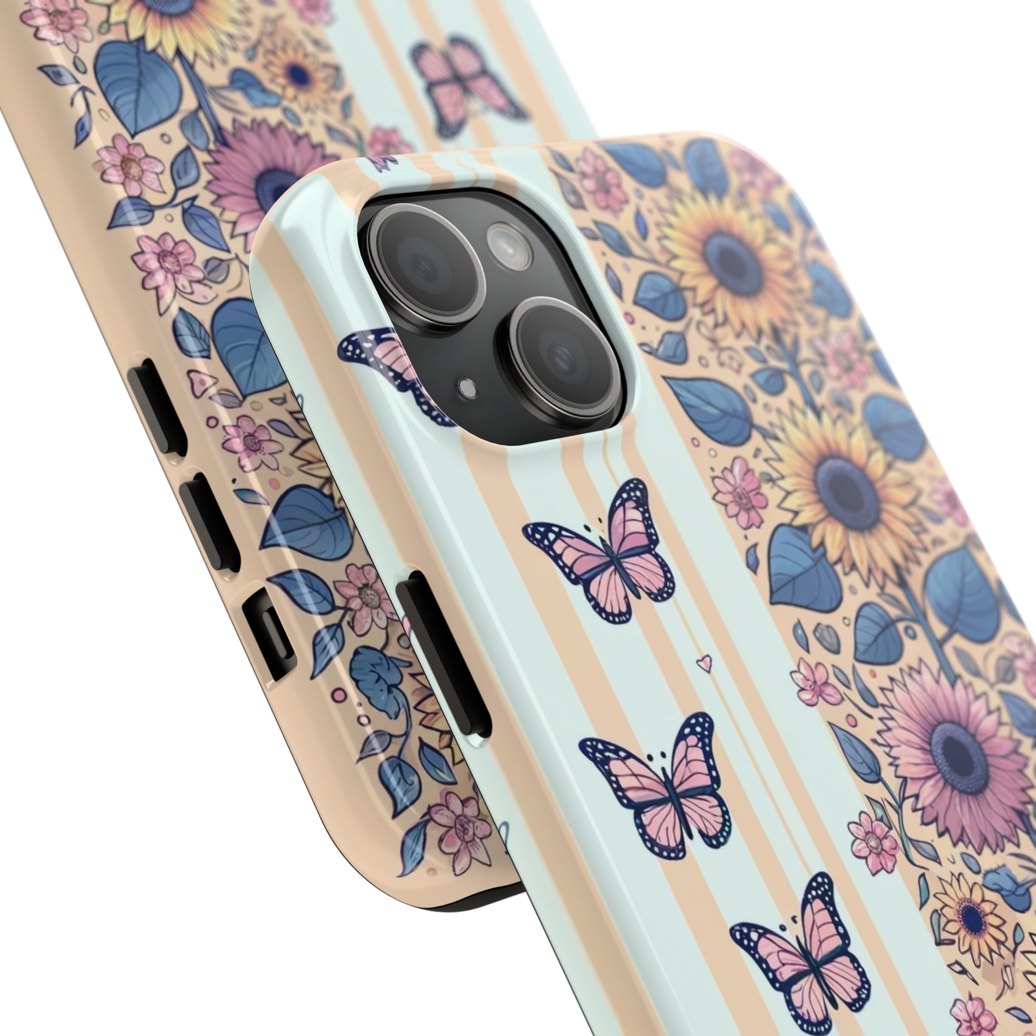 Butterflies and Sunflowers - Tough Phone Case