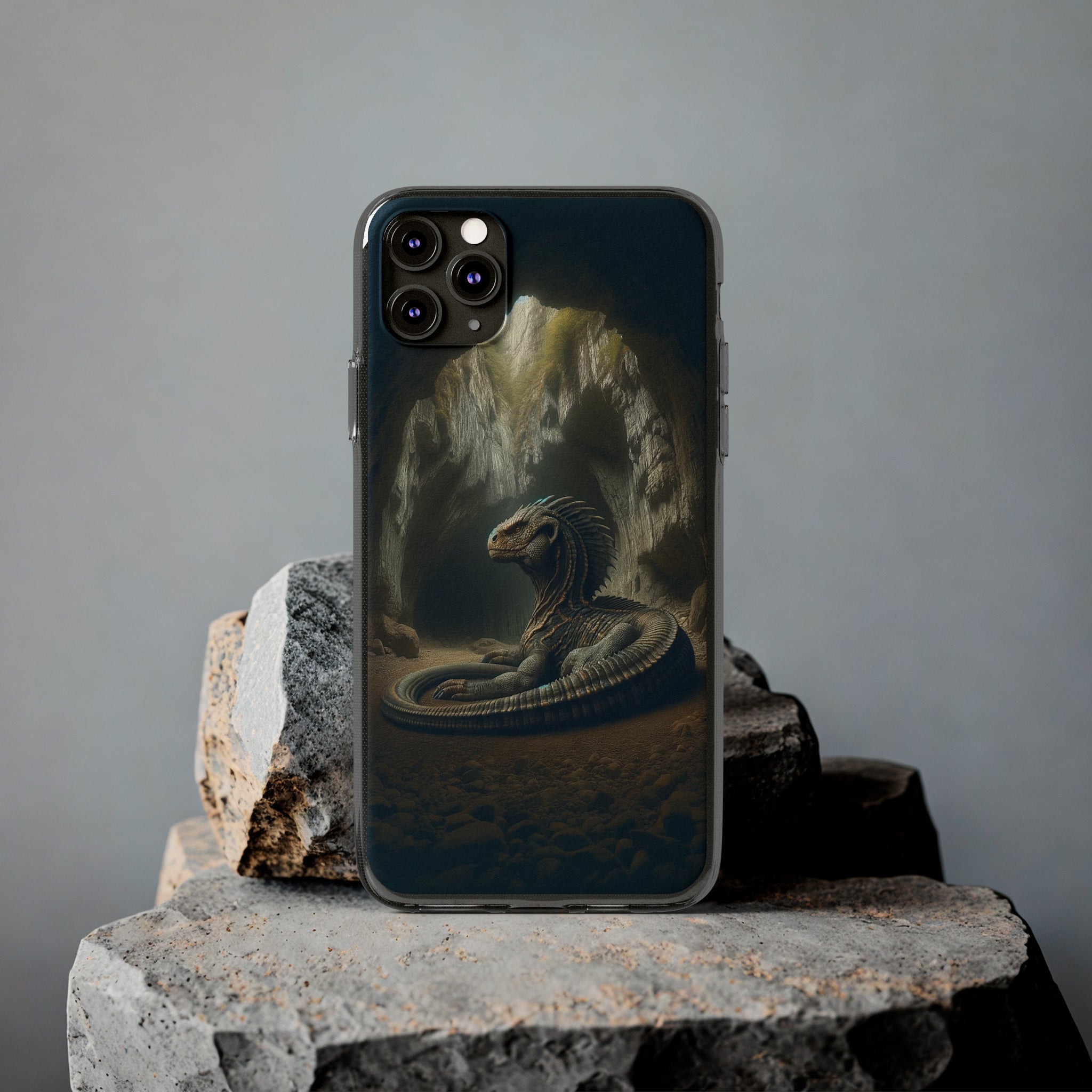 Basilisk in a cave - Soft Phone Case