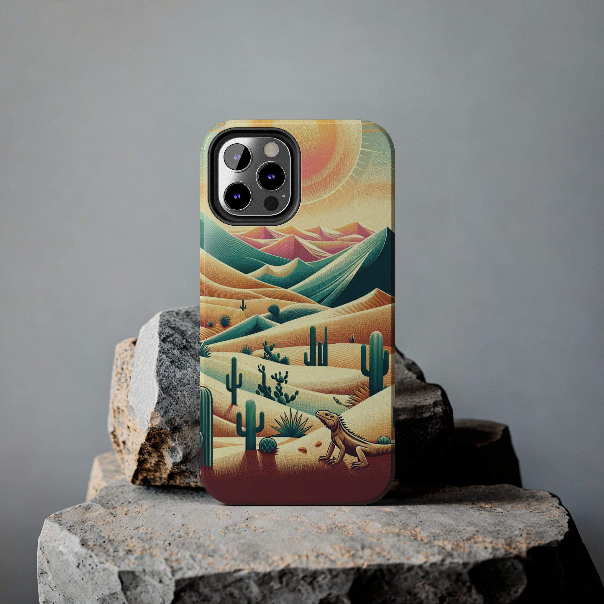 Iguana in the desert - Tough Phone Case