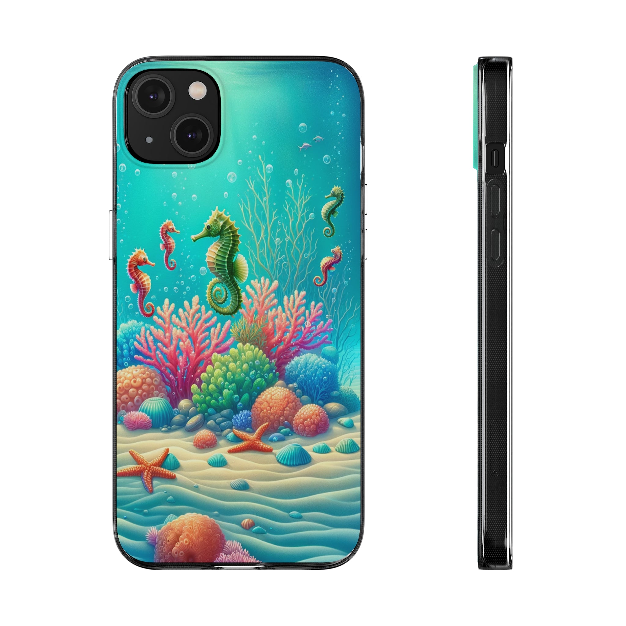 Seahorses - Soft Phone Case