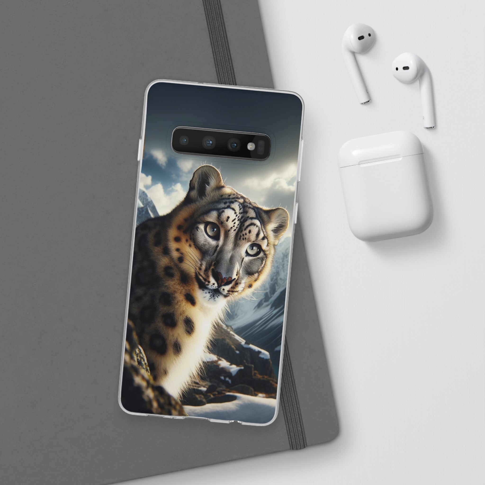 Curious Snow leopard - Flexi Case (Samsung only)