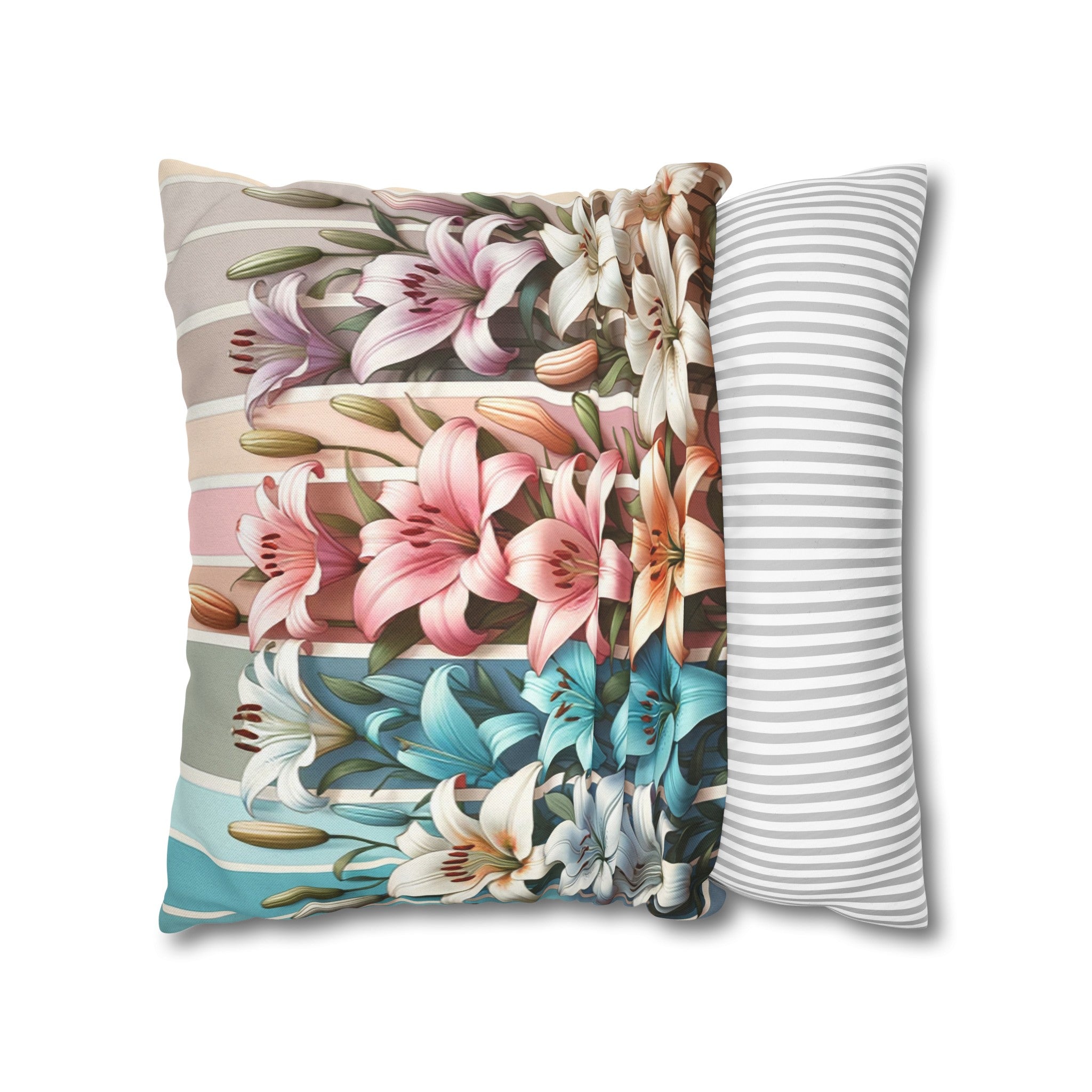 Lilies 4 - Polyester Square Pillowcase