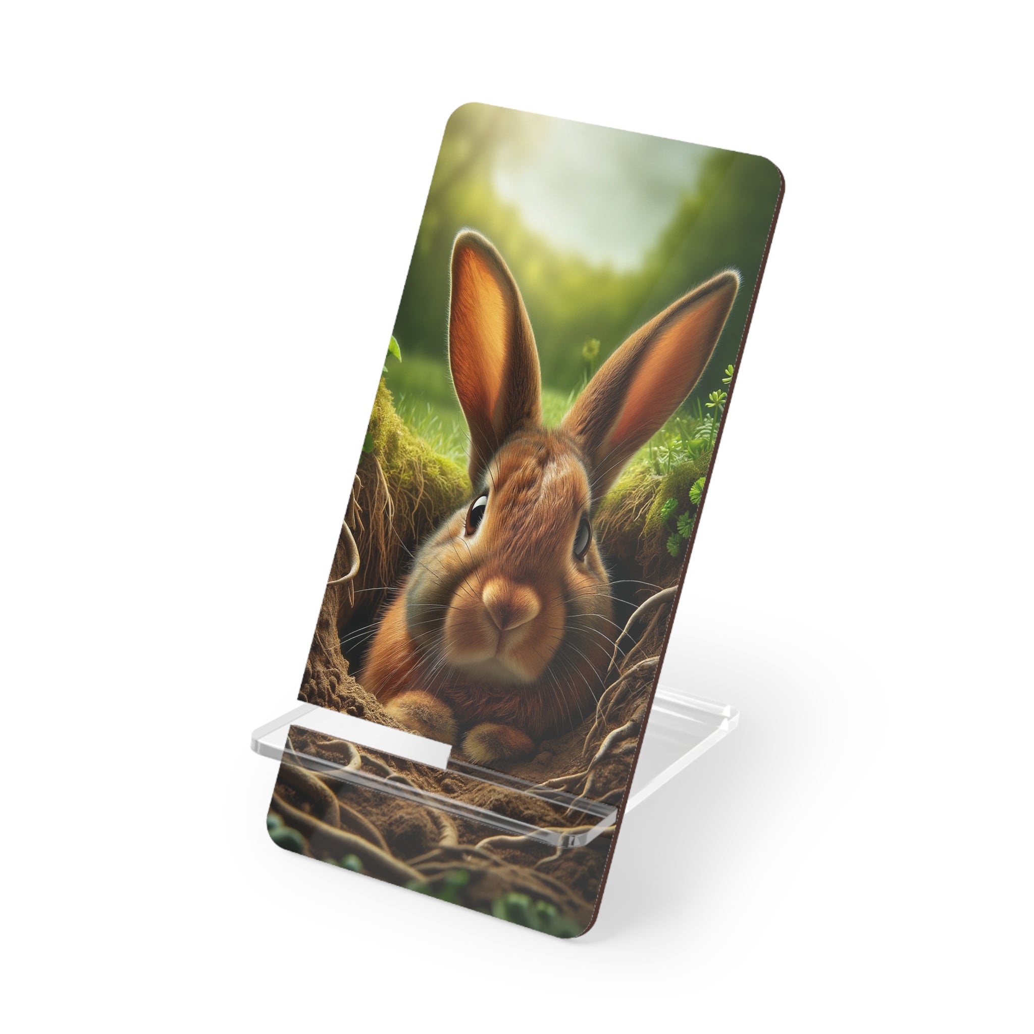 Brown rabbit in a hole - Smartphone Stand