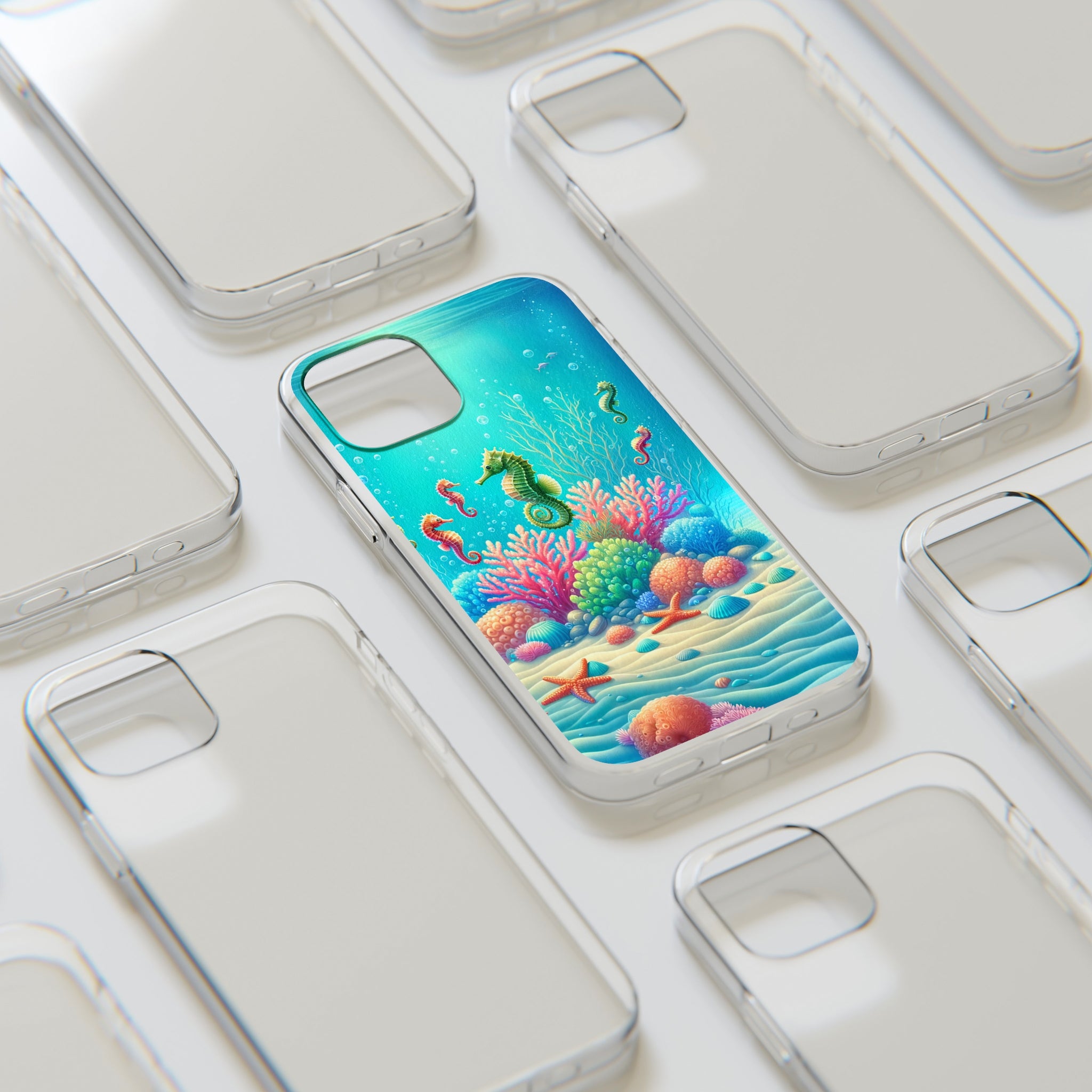 Seahorses - Soft Phone Case