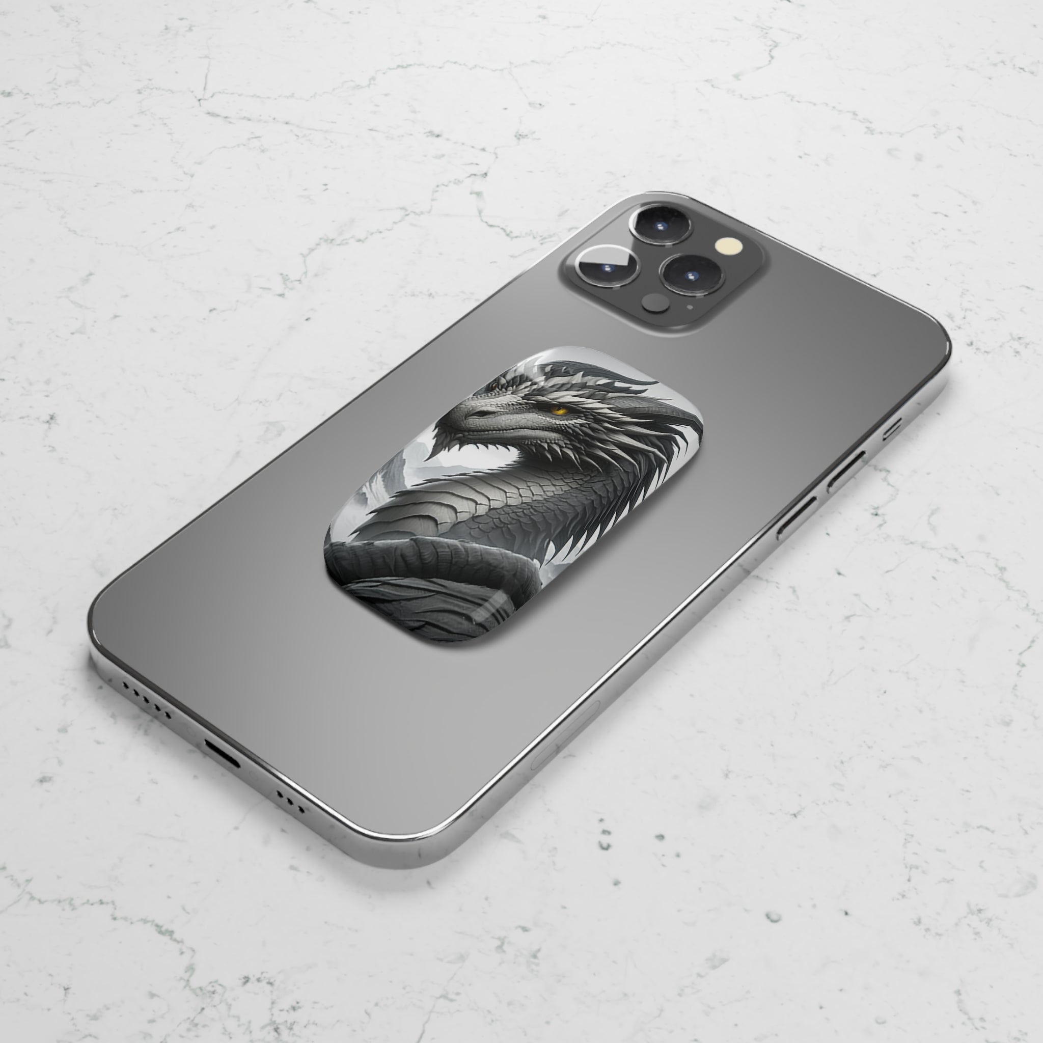 Grey dragon - Phone Click-On Grip