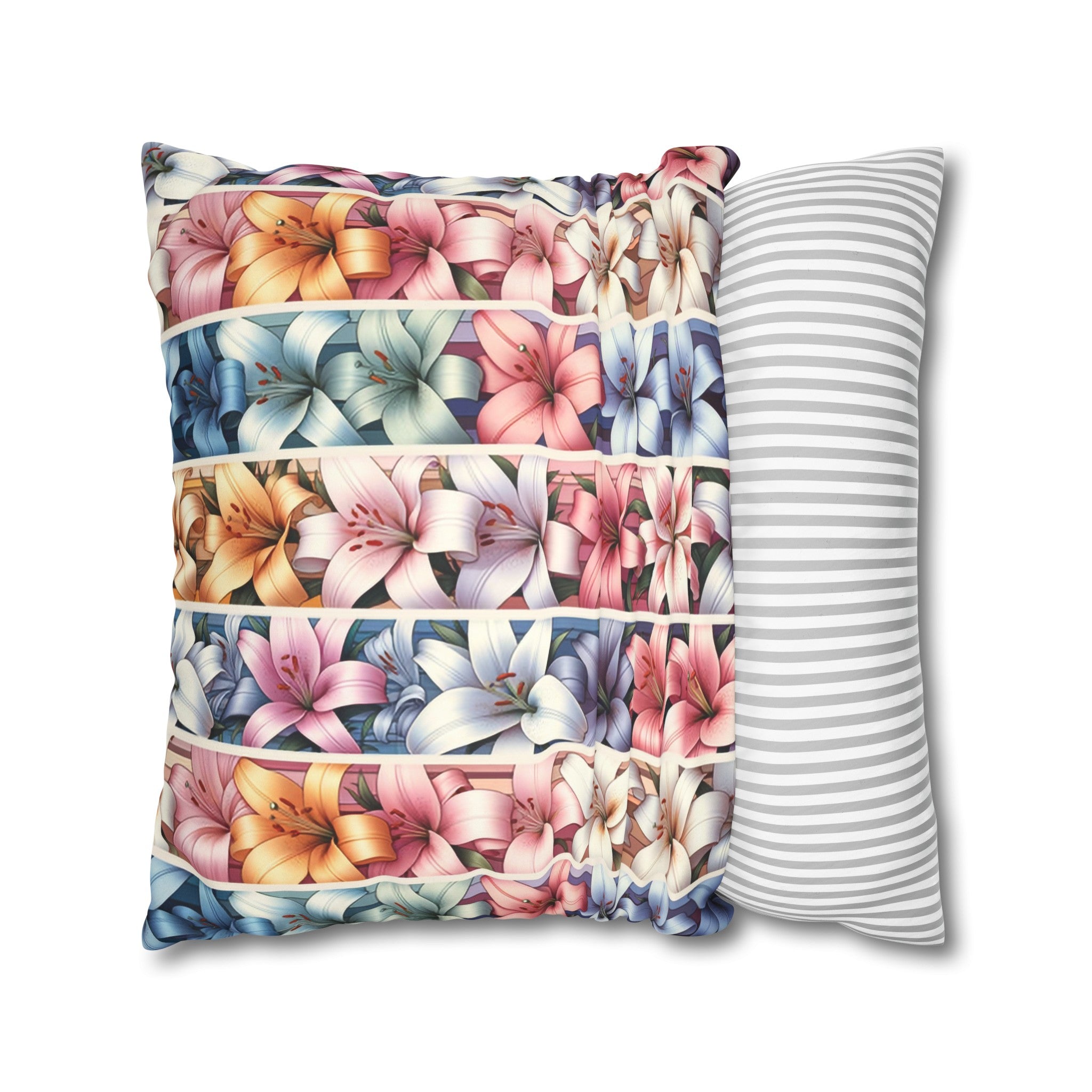 Lilies (5) - Suede Square Pillowcase