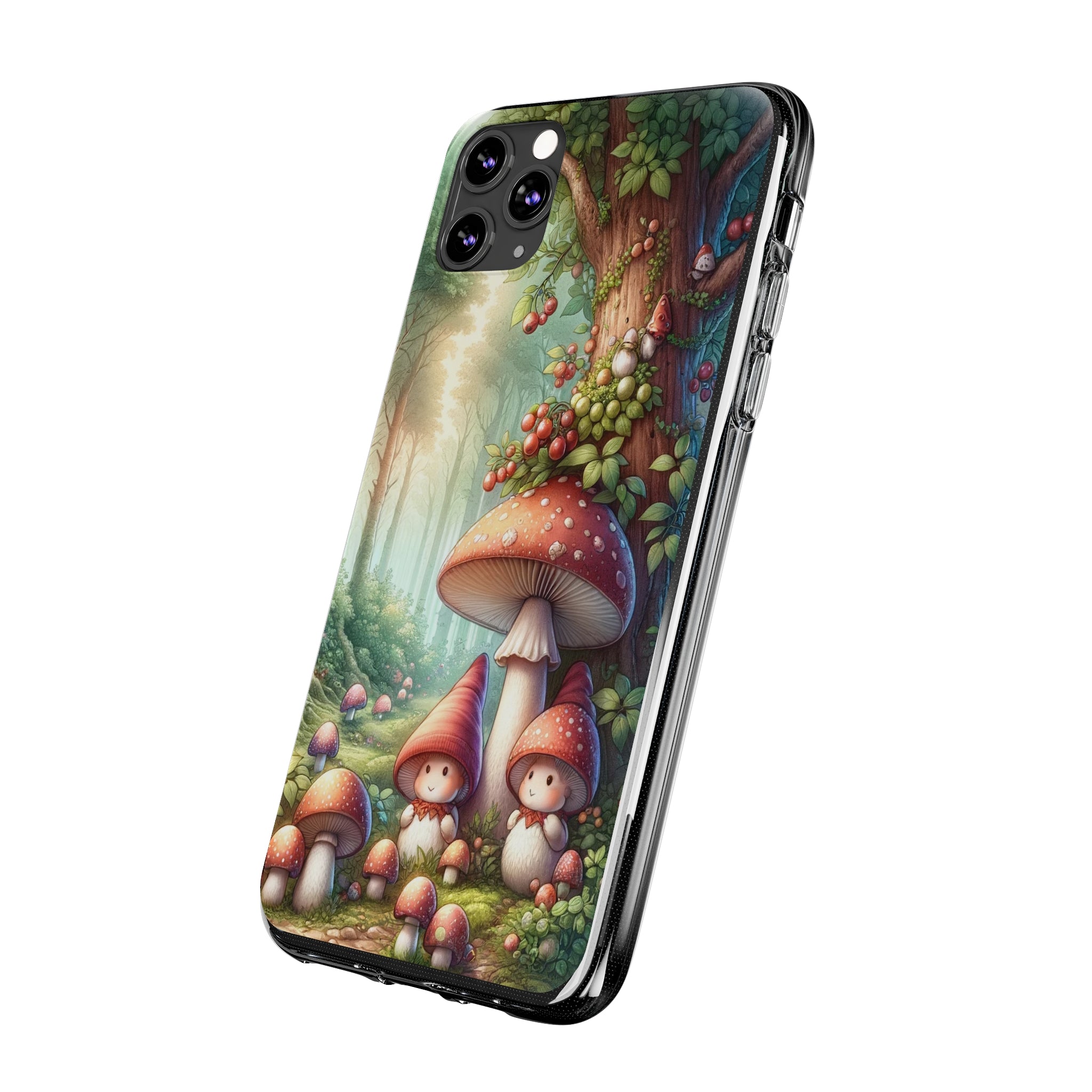 Gnomes and mushrooms - Soft Phone Case